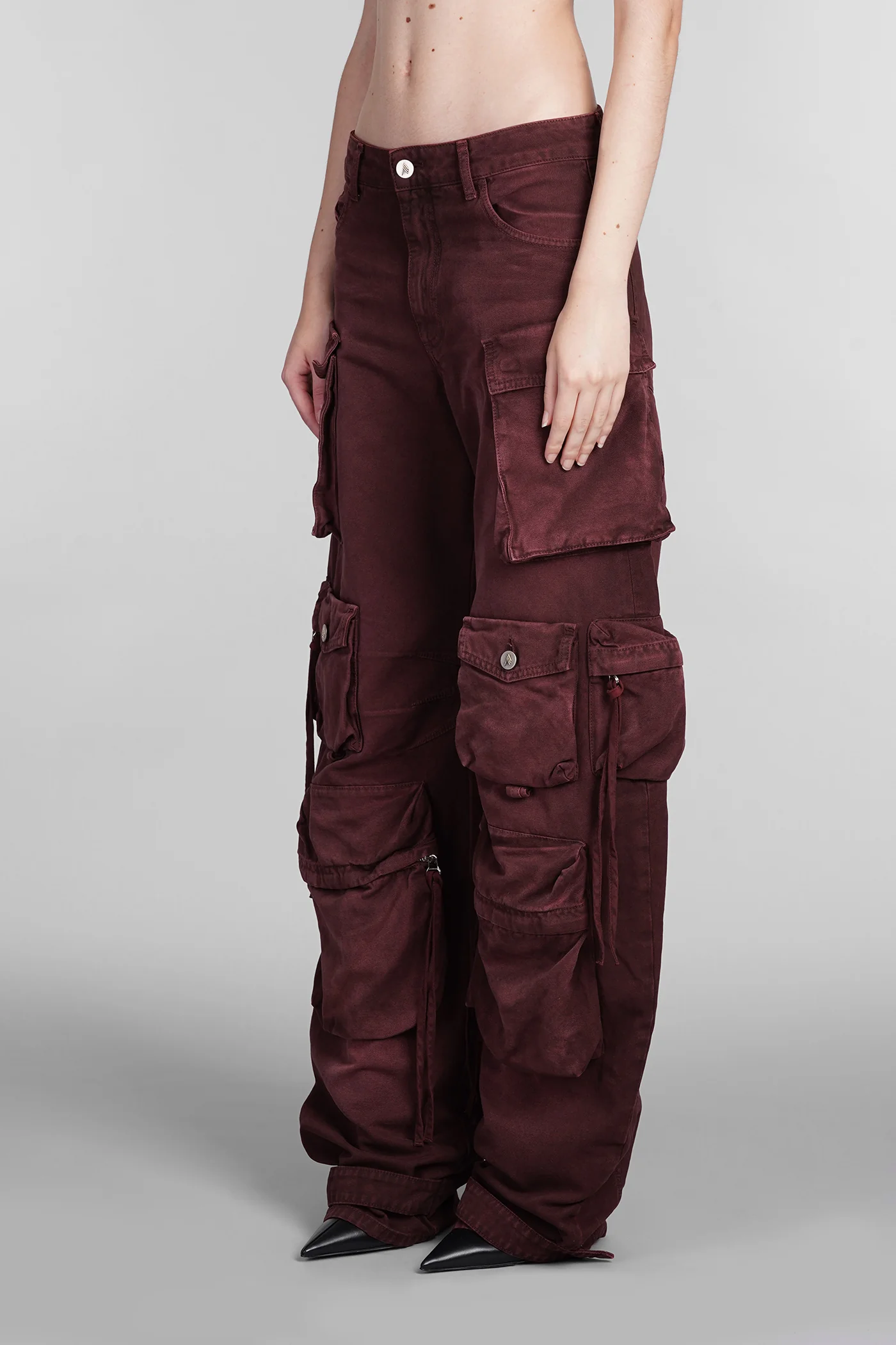 Fern Jeans in bordeaux cotton - Image 4