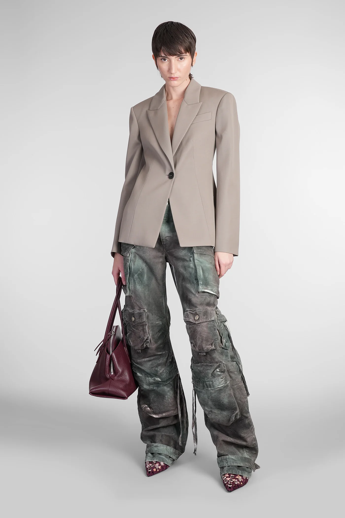Fern Jeans in green cotton - Image 2