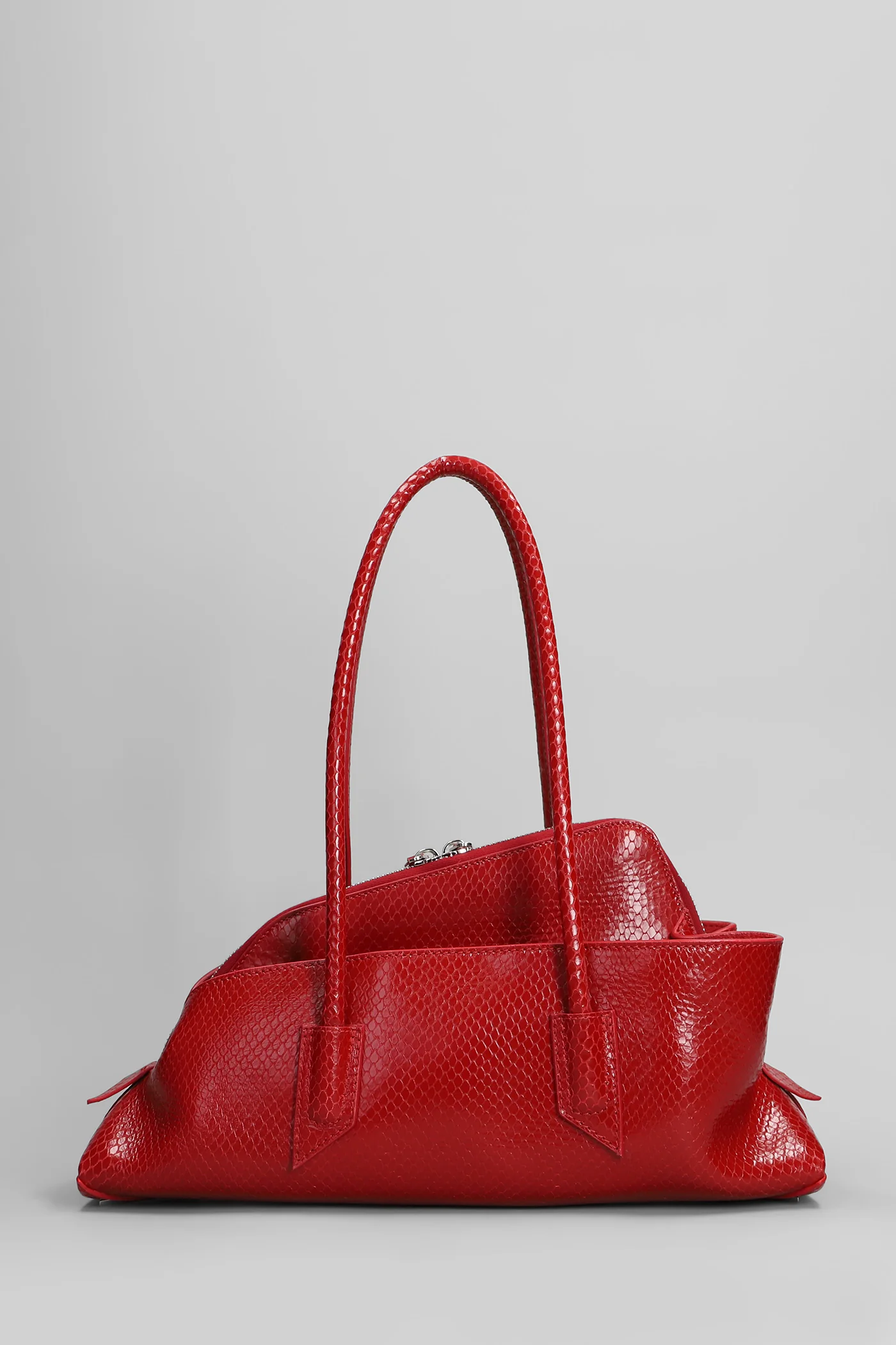 La passeggiata small Shoulder bag in red leather - Image 7