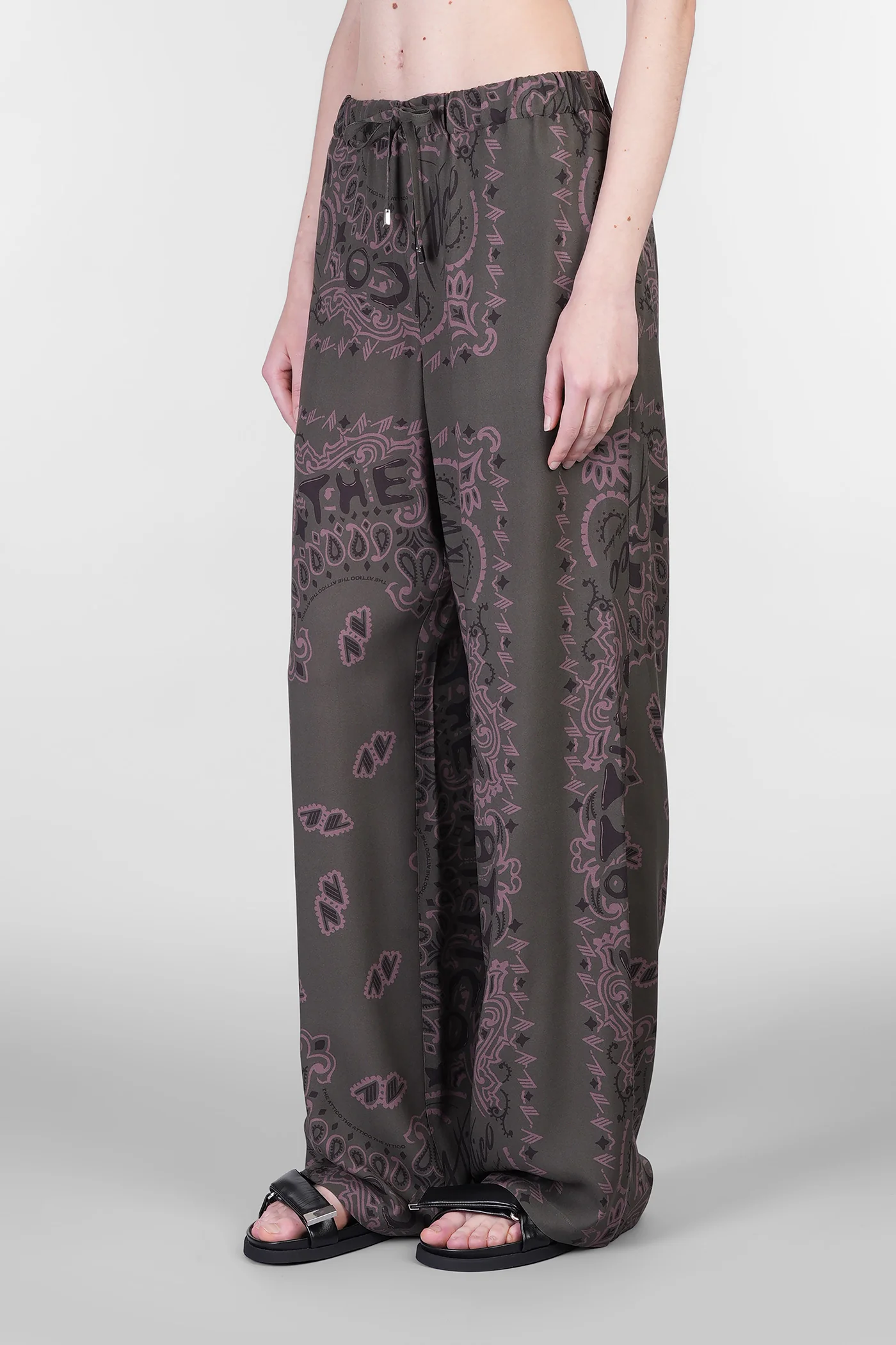 Pants in green viscose - Image 4