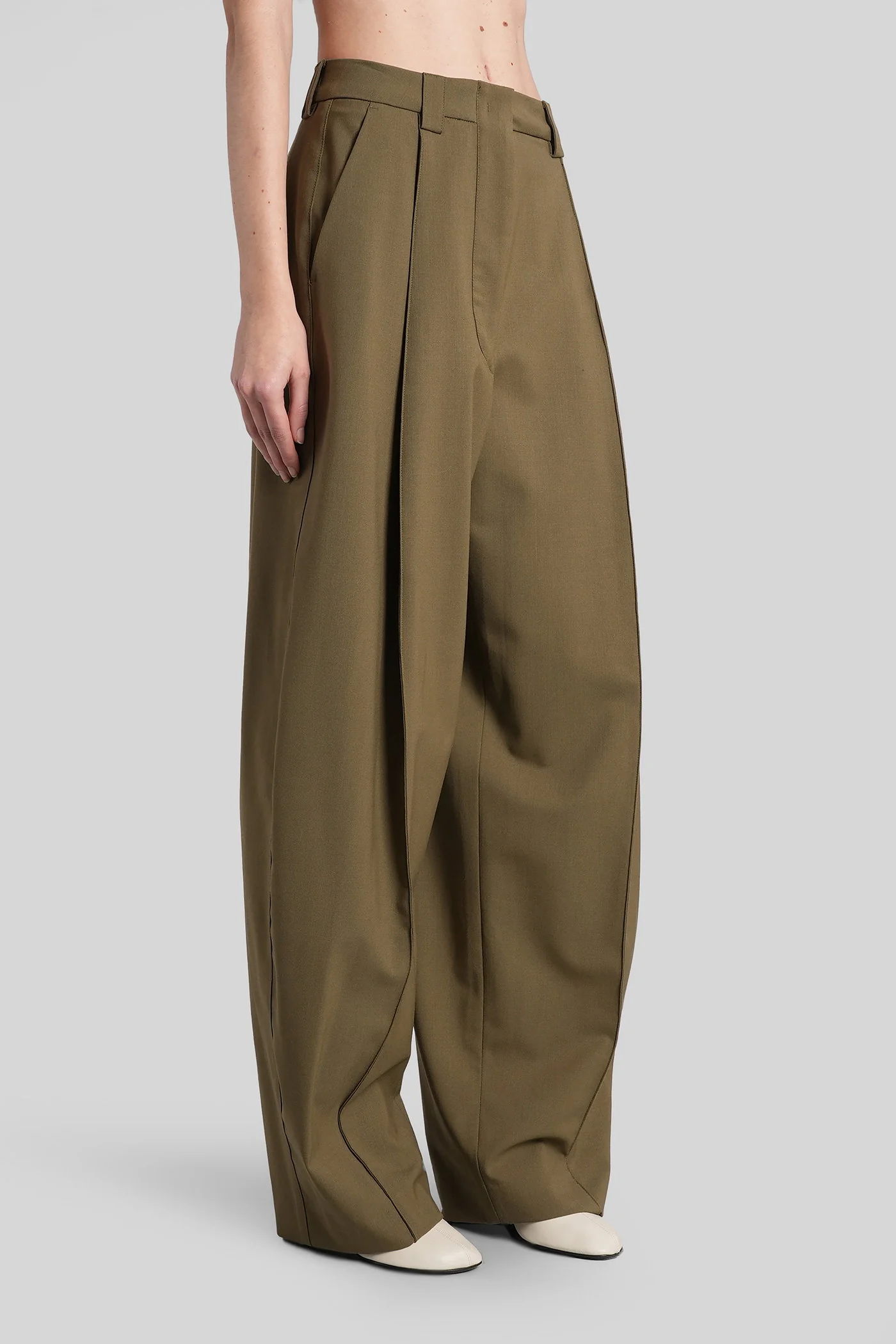 Cara 3116 Pants in khaki polyester - Image 4