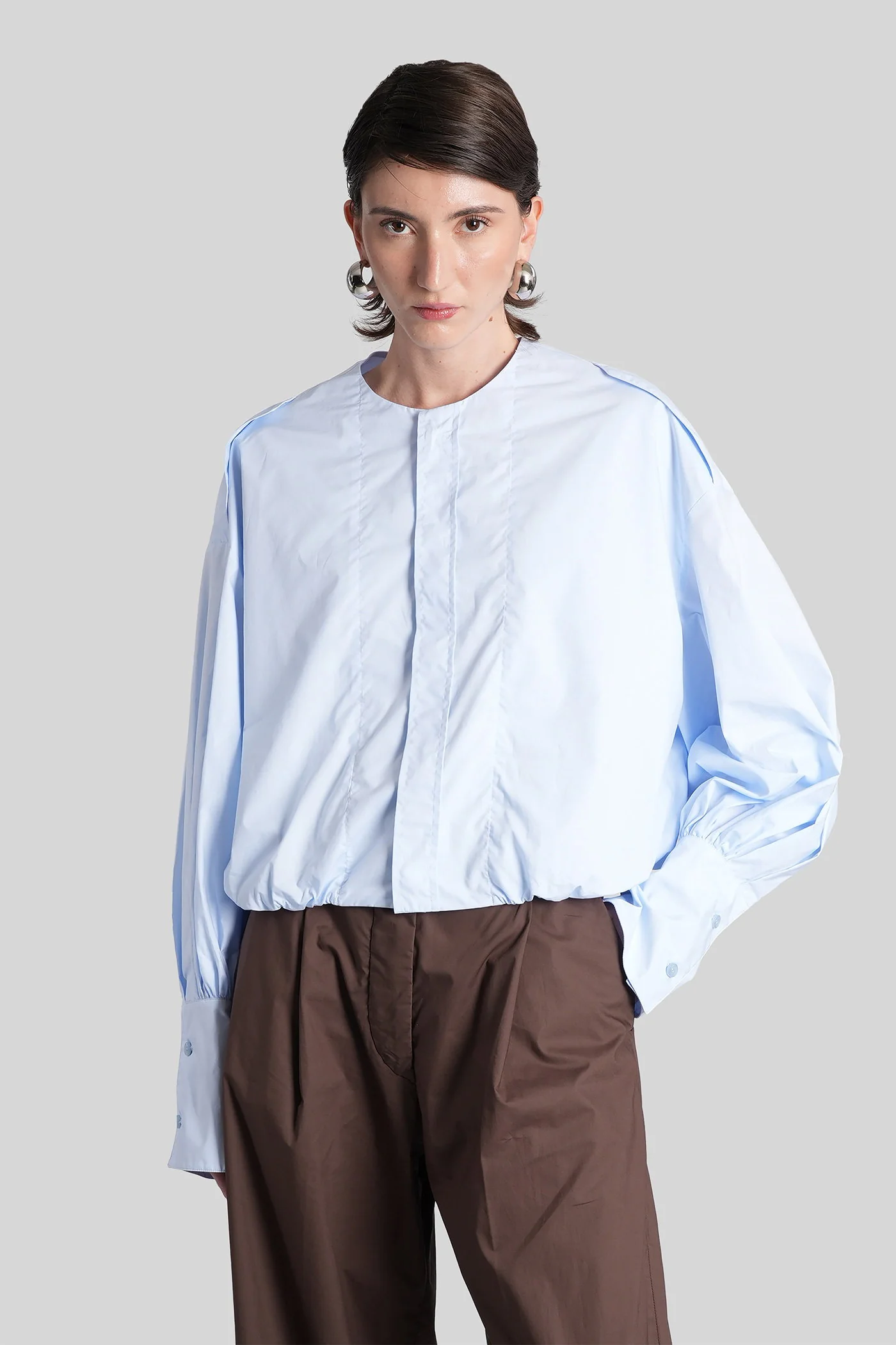 Diana 4007 Shirt in cyan cotton