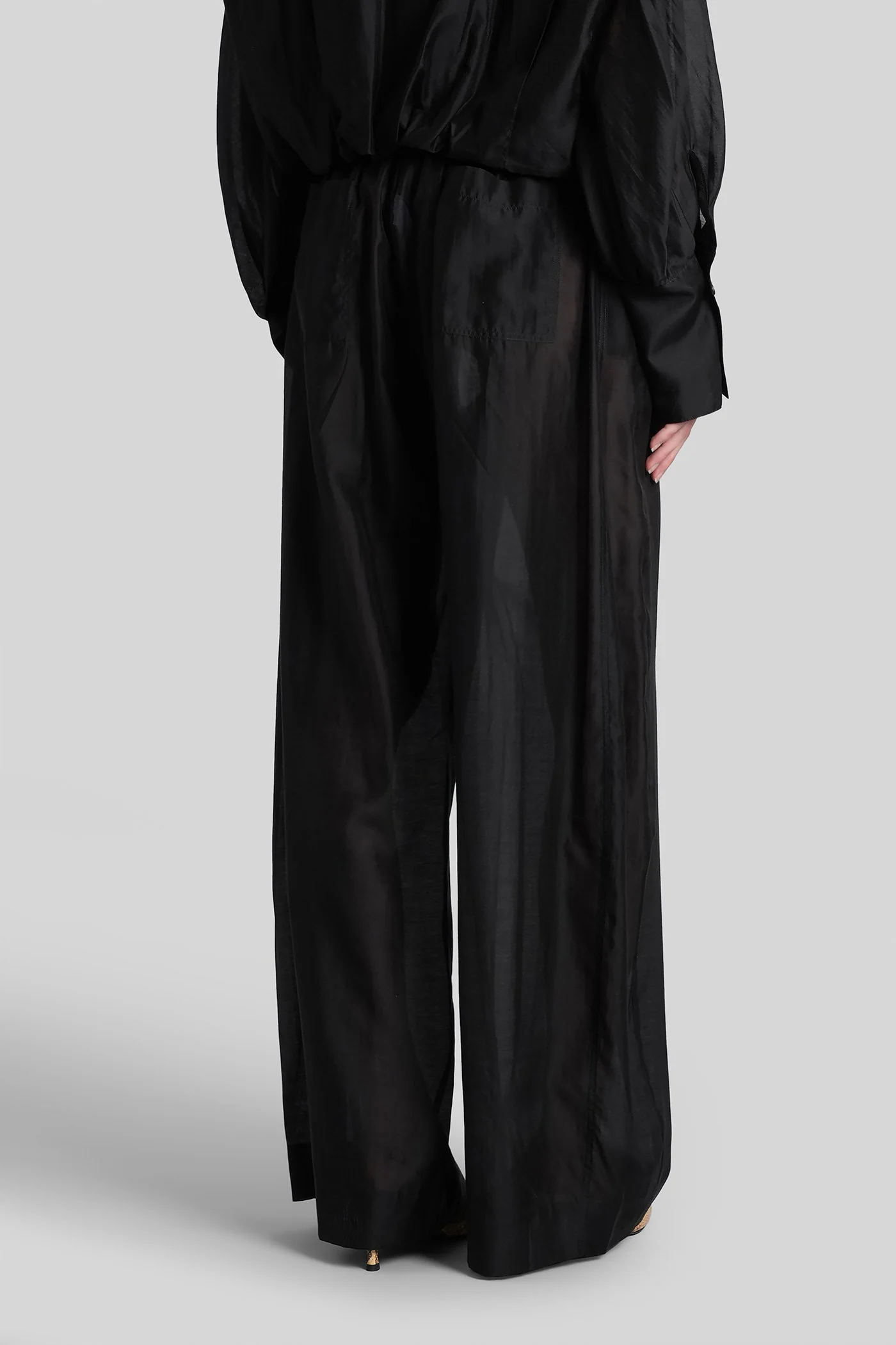Dora 3119 Pants in black wool and polyester - Image 3