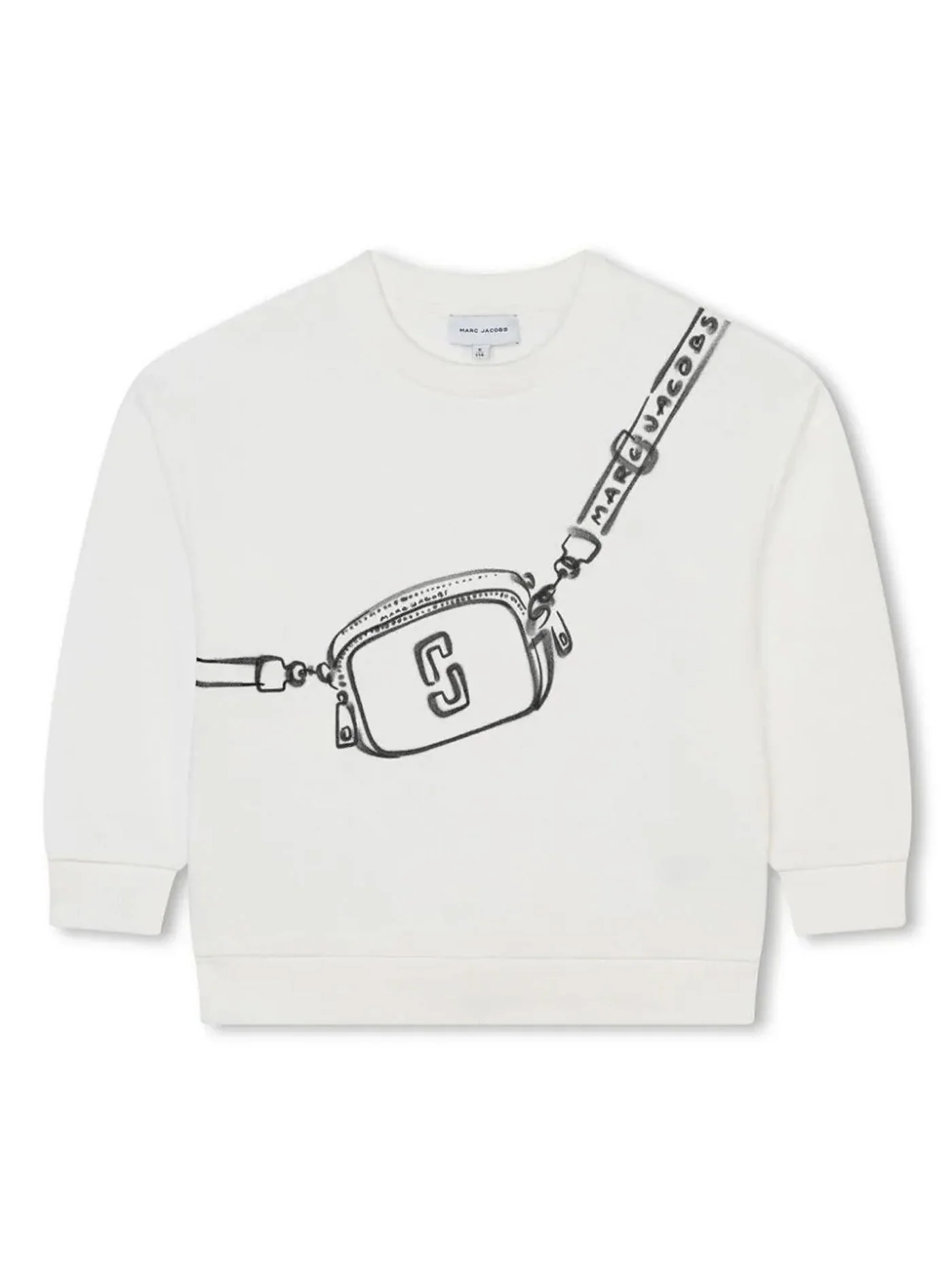 Sweatshirt in white cotton