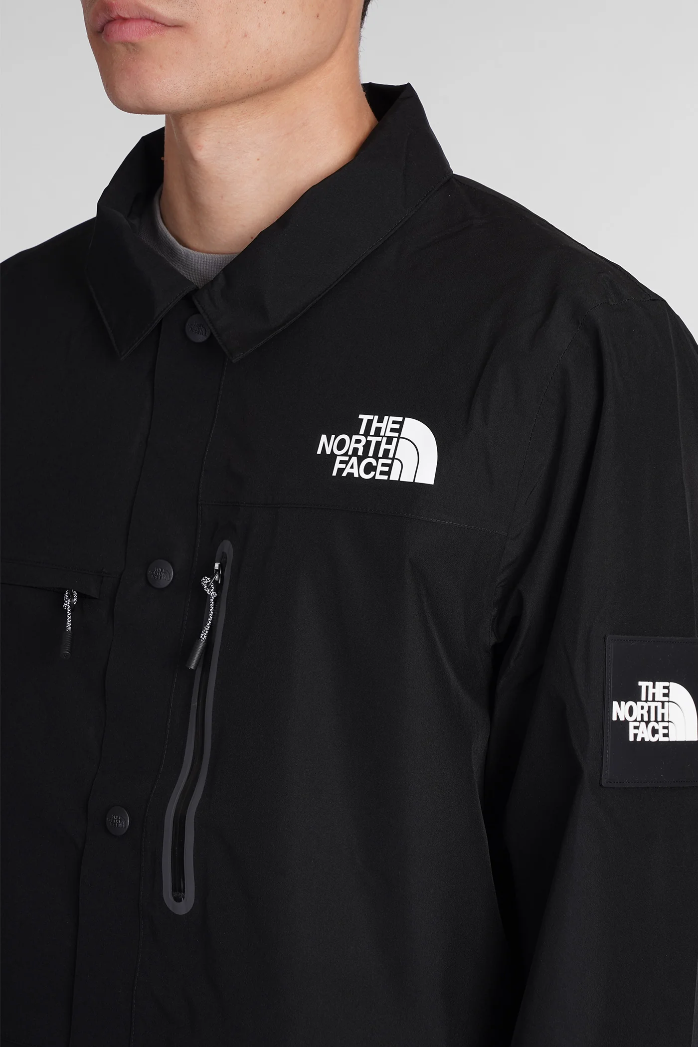 Casual jacket in black polyester - Image 5