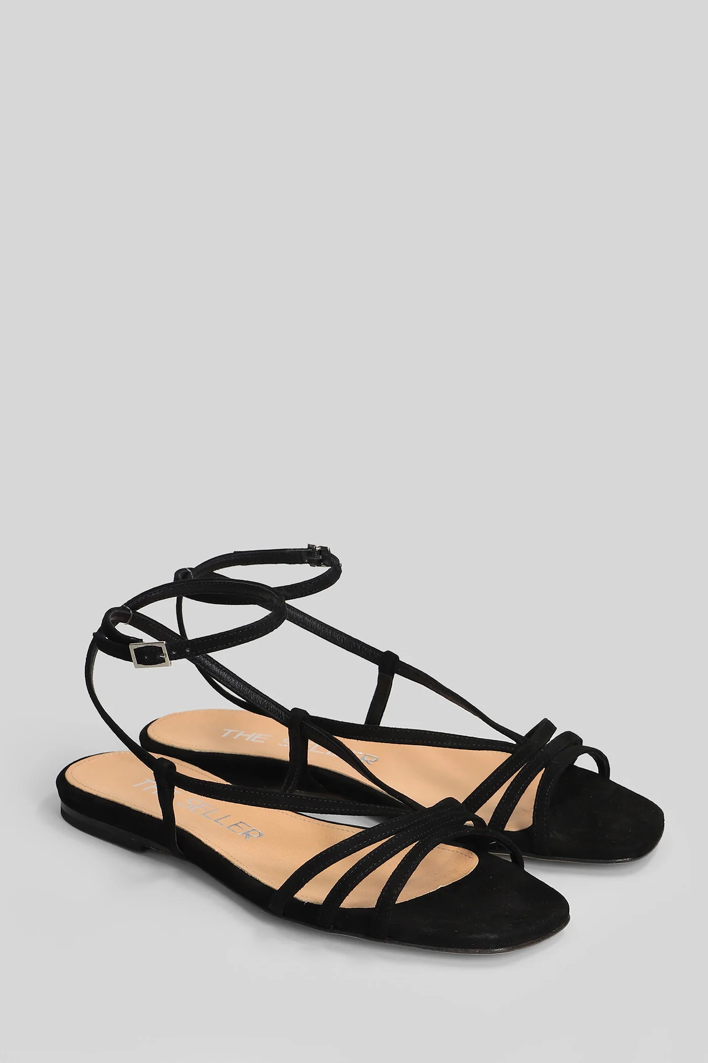 Flat sandal-slipper in black suede - Image 2