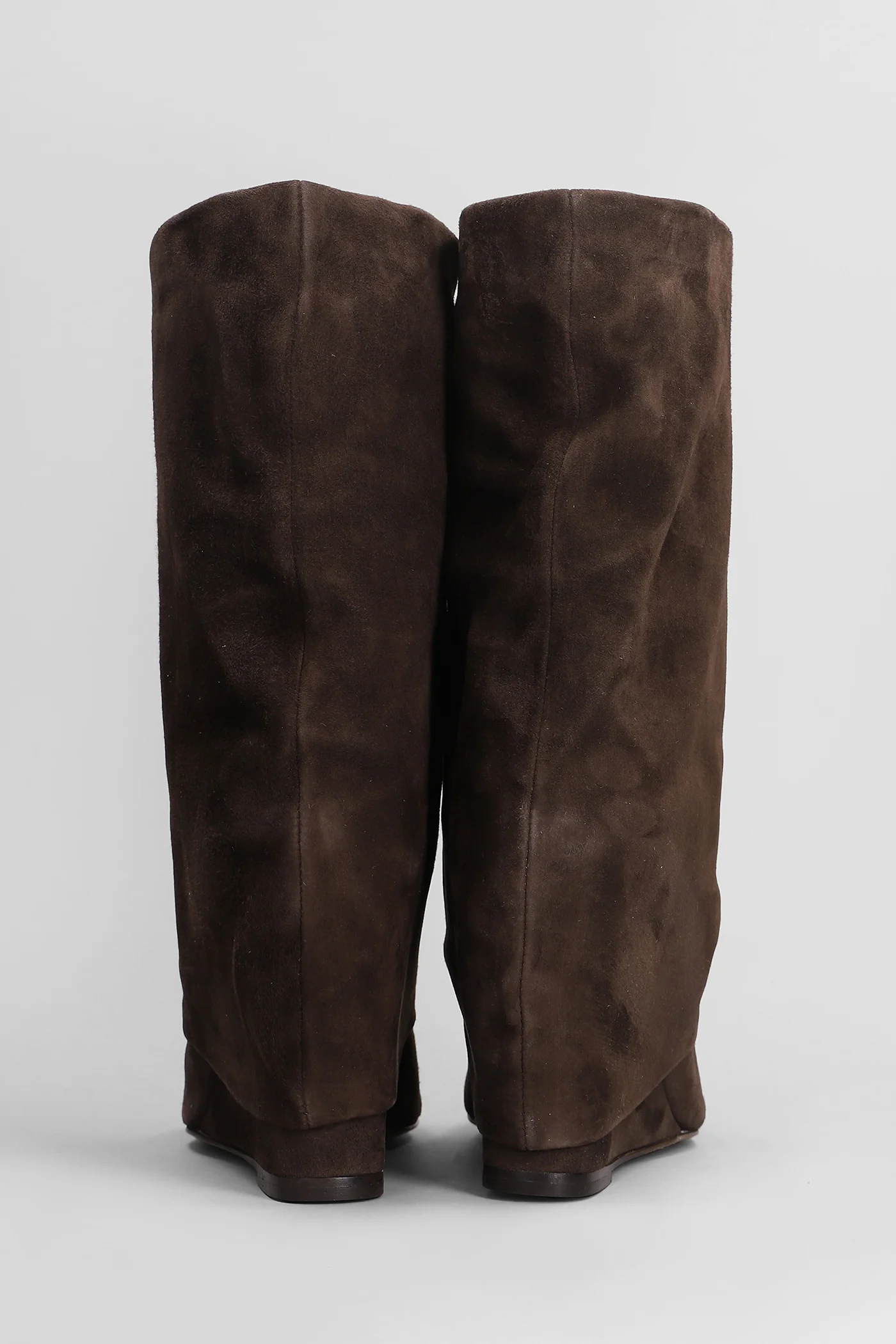 High heels Ankle boots in dark brown suede - Image 4