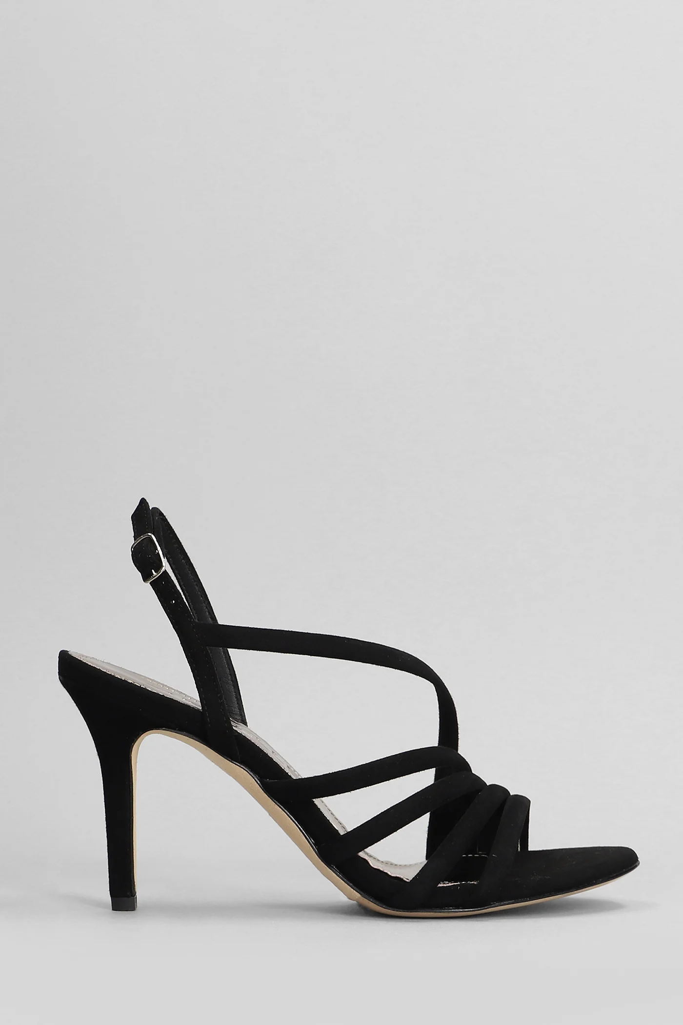 Sandals in black suede