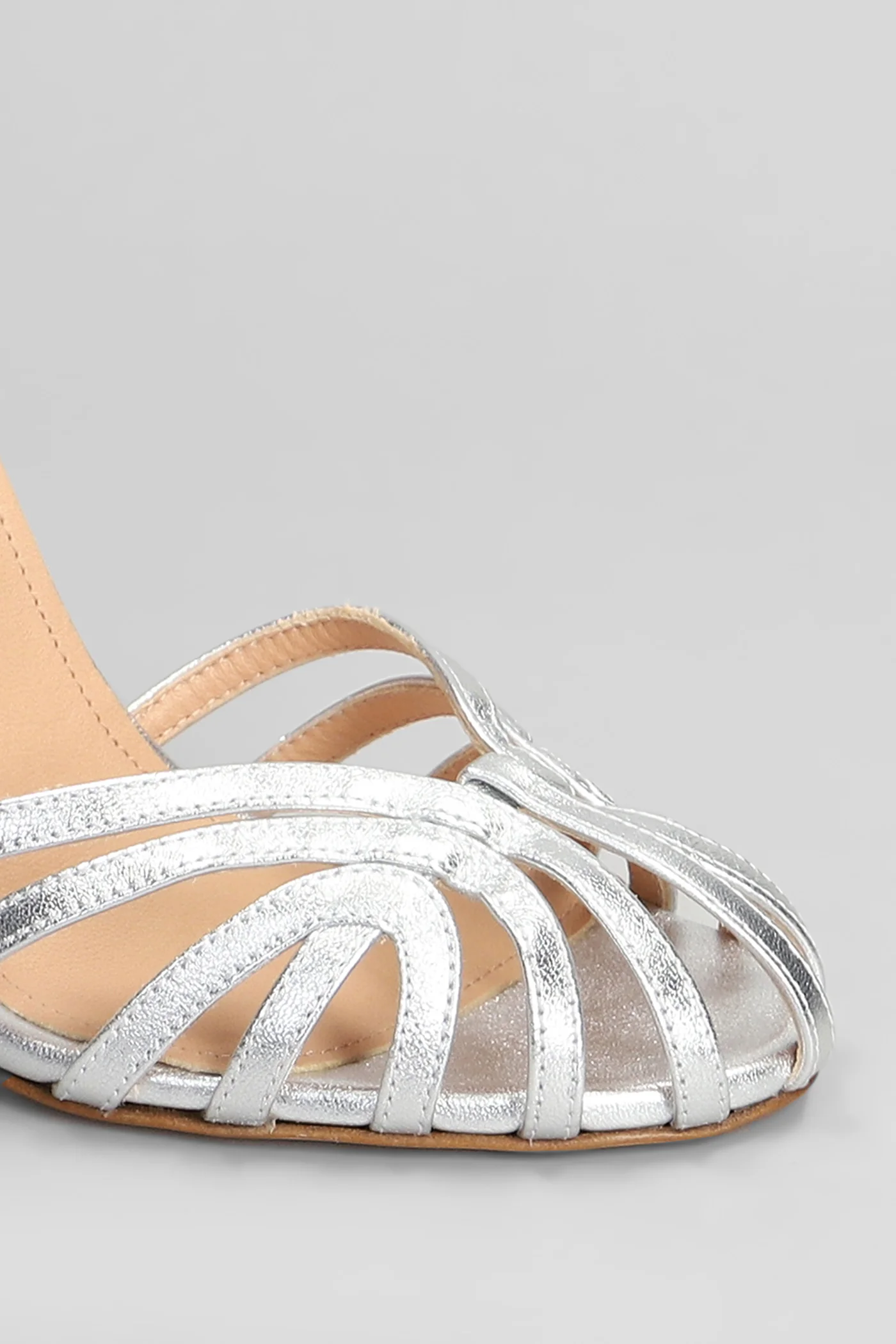 Sandals in silver leather - Image 5