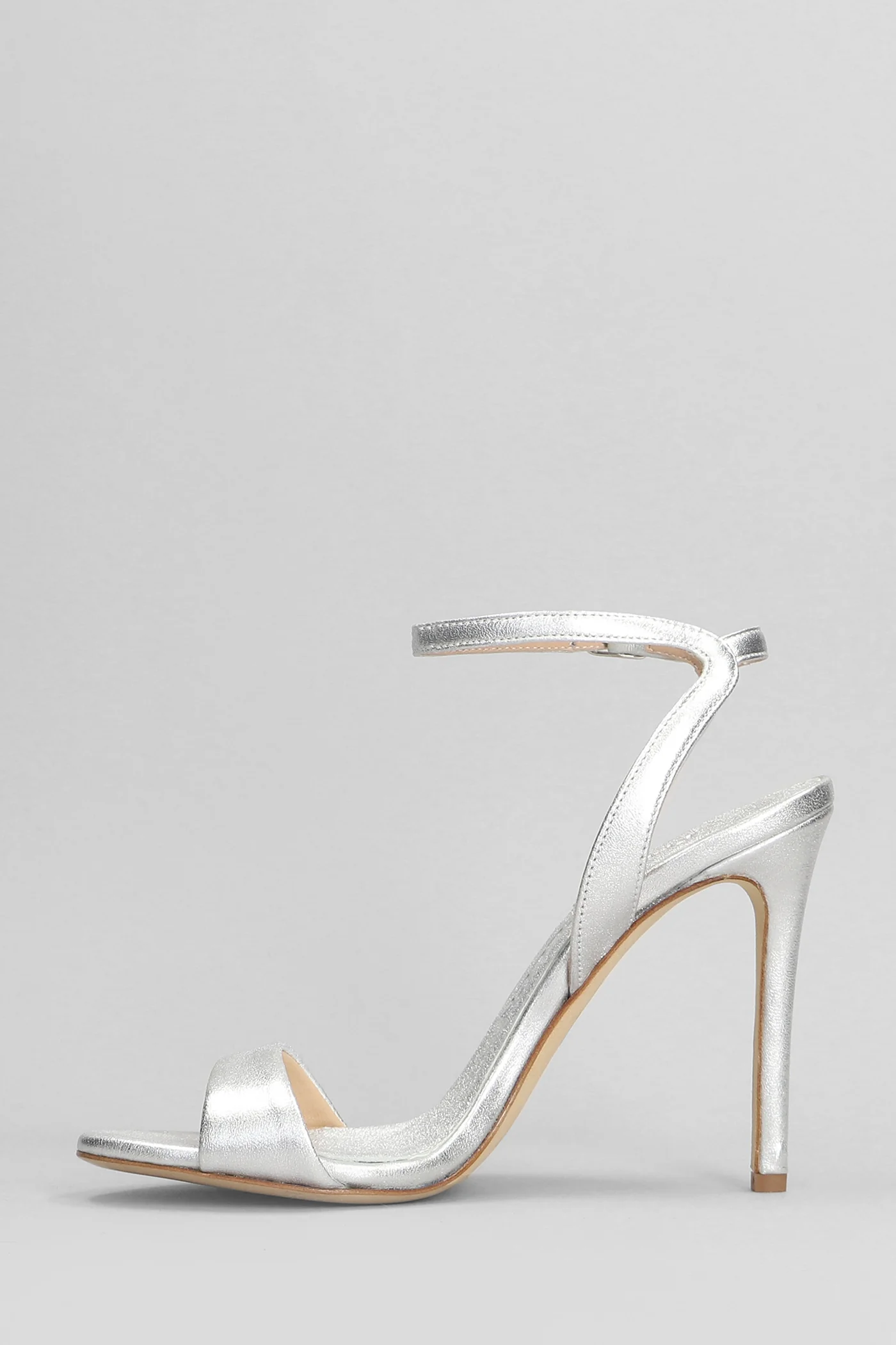 Sandals in silver leather - Image 3