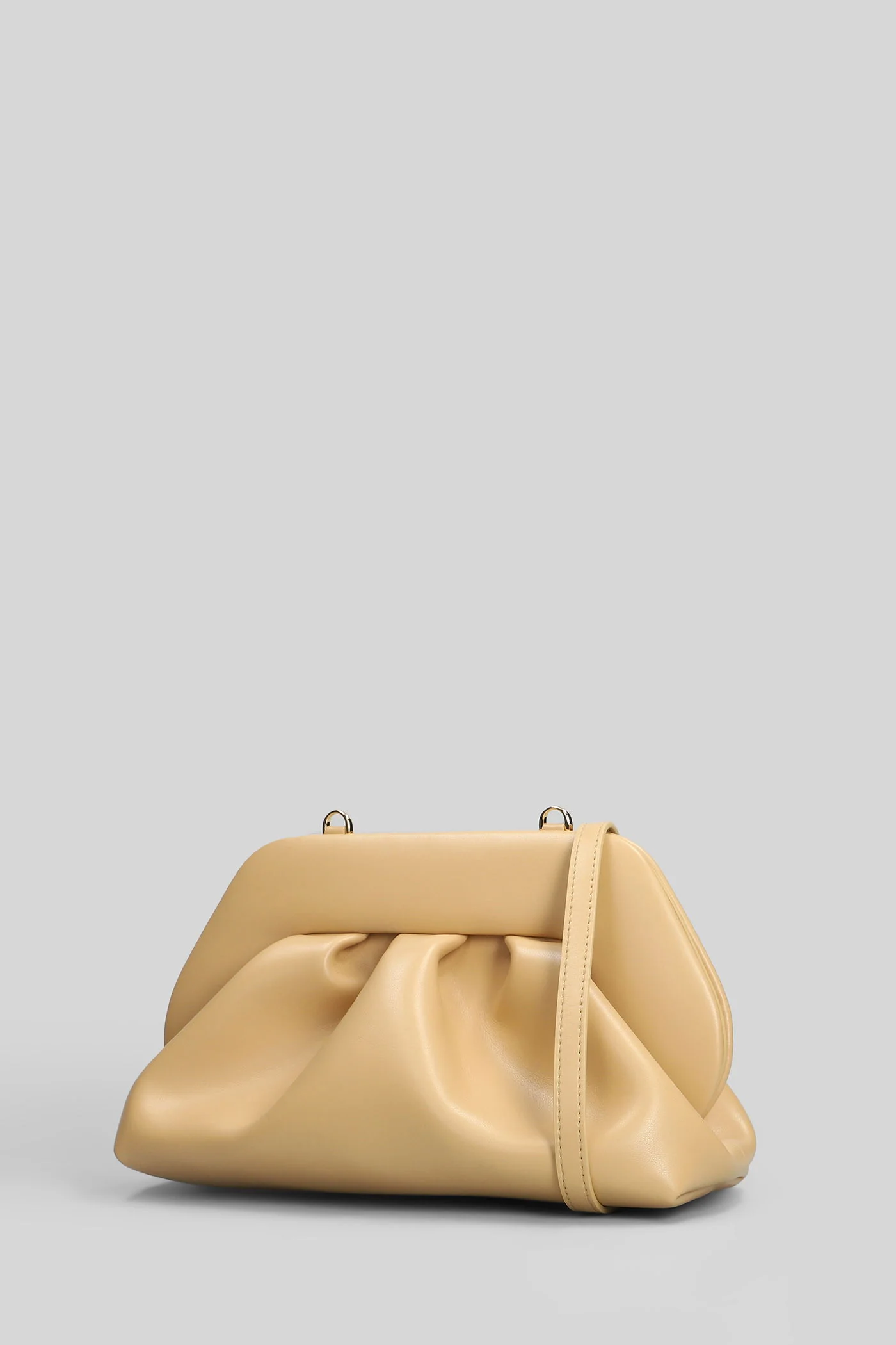 Bios Medium Clutch in beige faux leather - Image 2