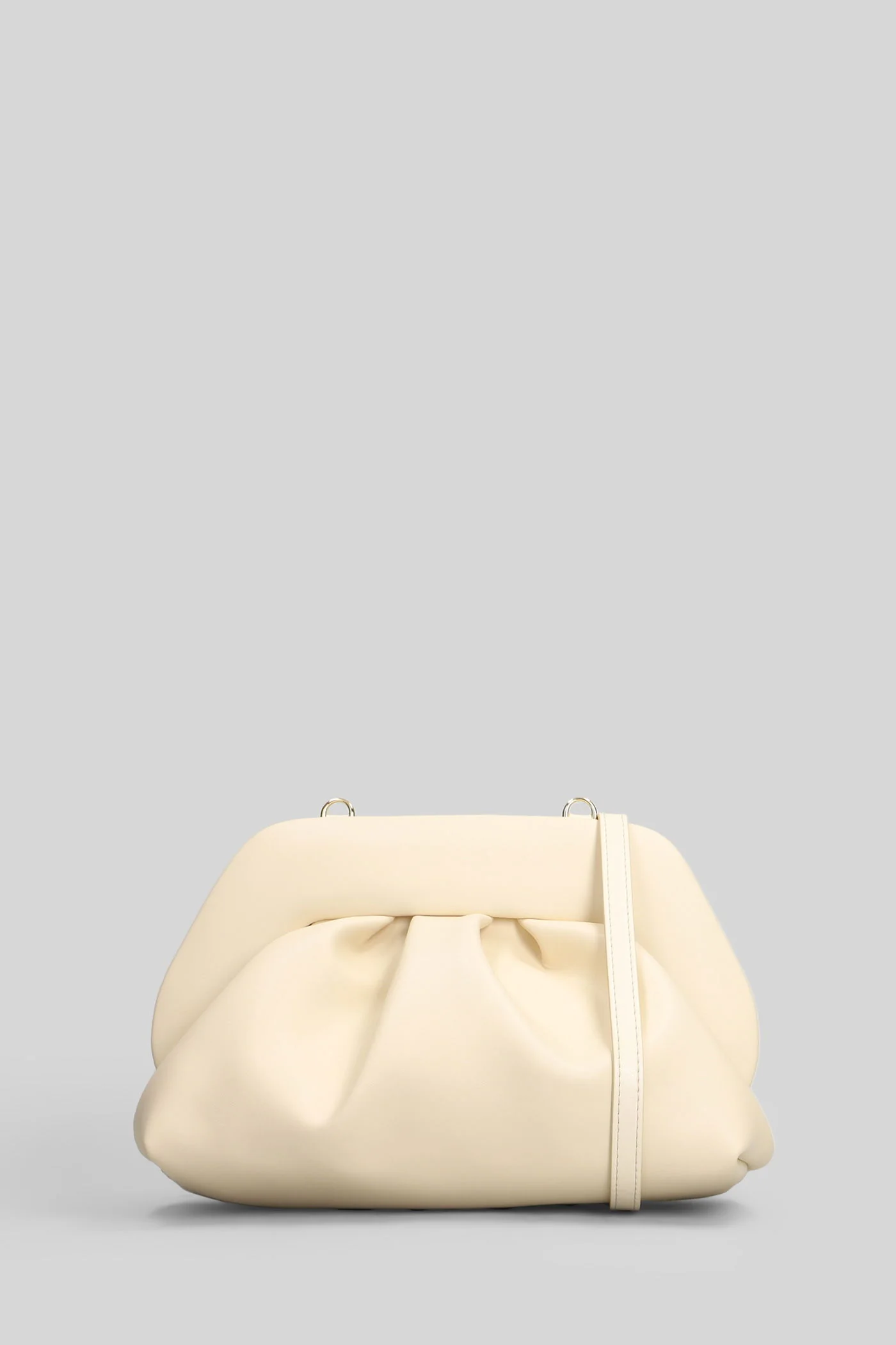 Bios Medium Shoulder bag in beige faux leather