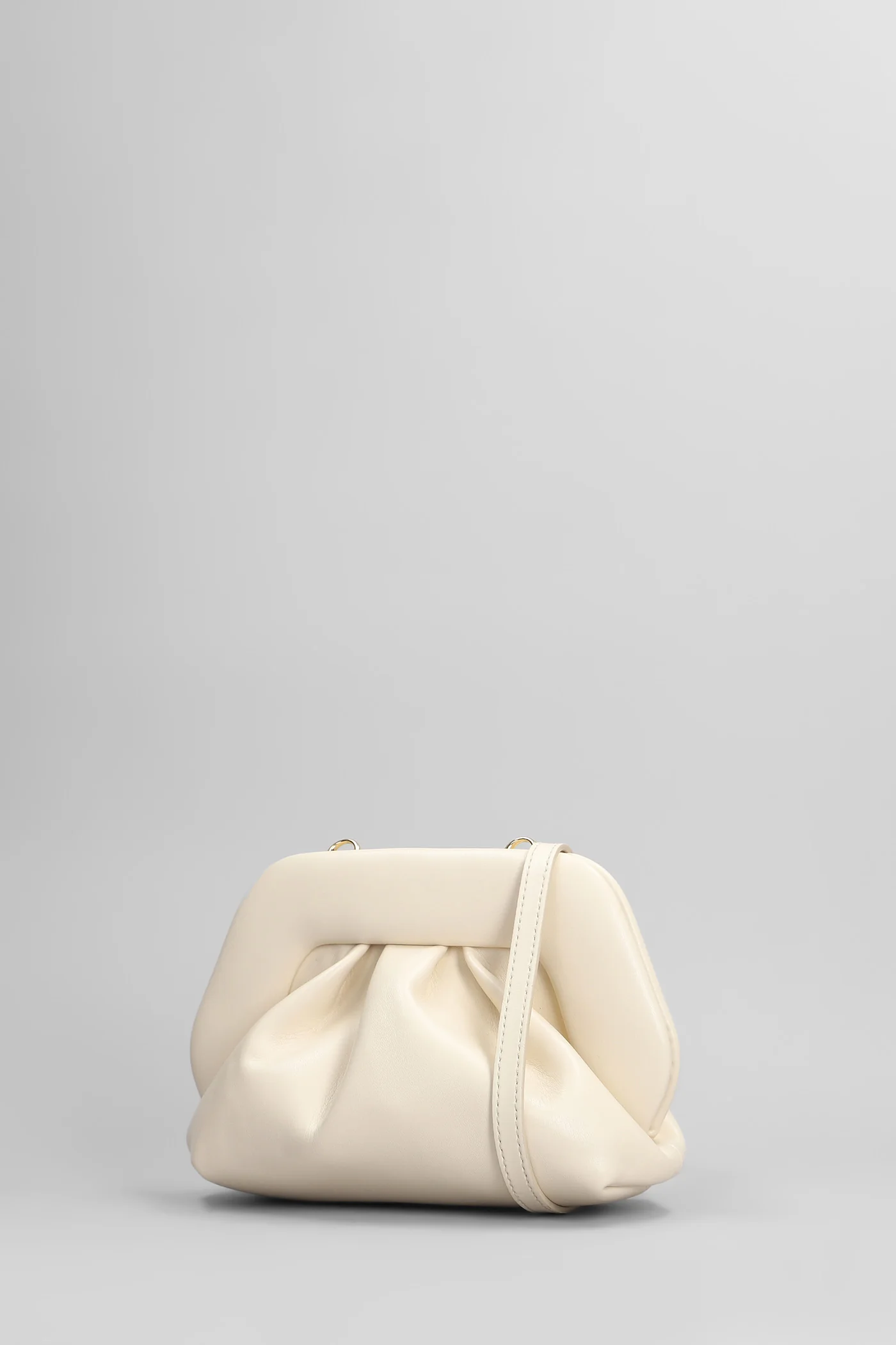 Gea Vegan Fabric Clutch in beige faux leather - Image 2