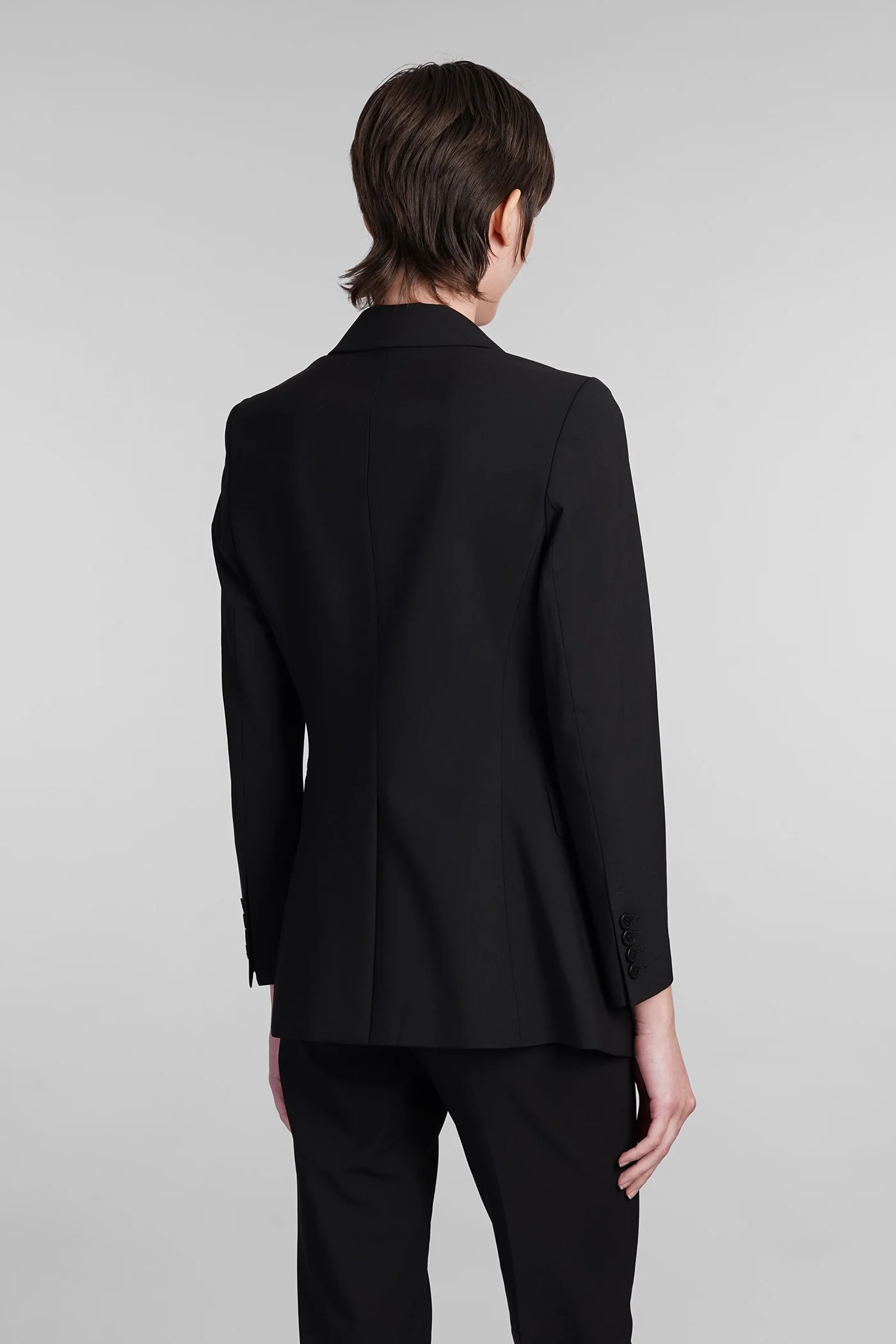 Blazer in black wool - Image 3