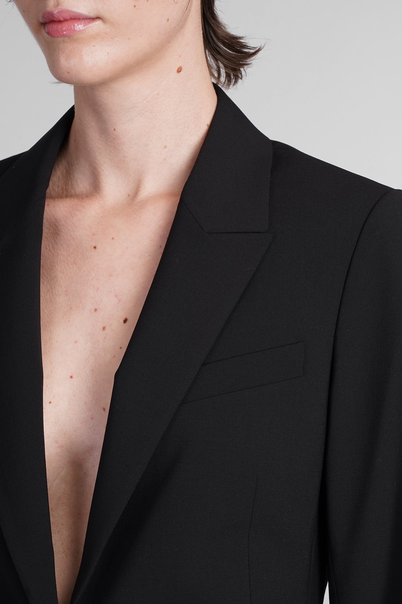 Blazer in black wool - Image 5