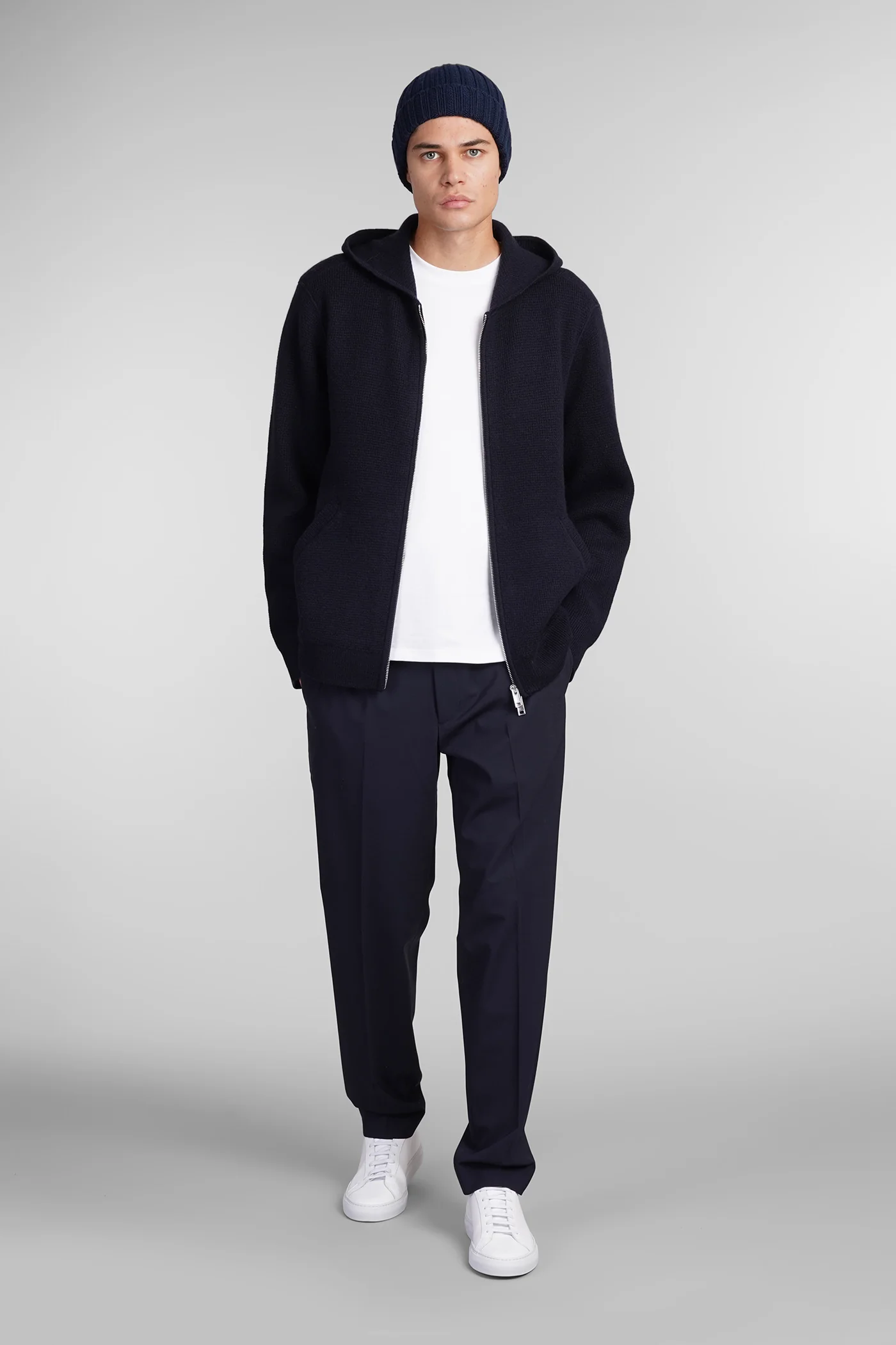 Casual jacket in blue cashmere - Image 12
