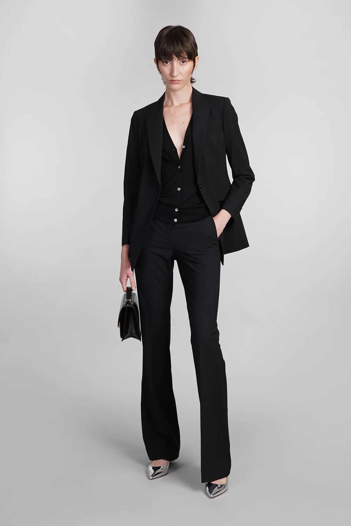 Pants in black wool - Image 2