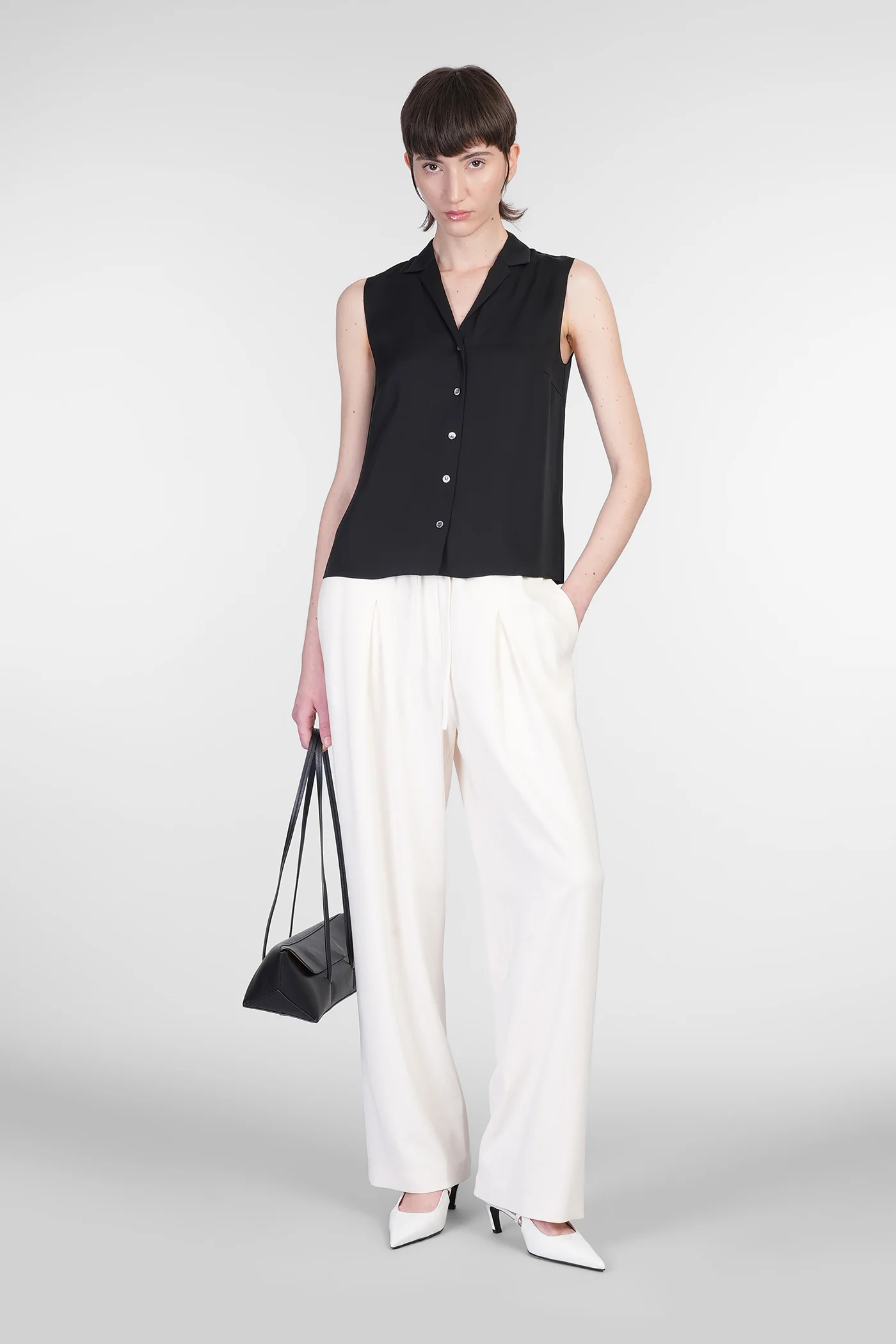 Shirt in black silk - Image 2
