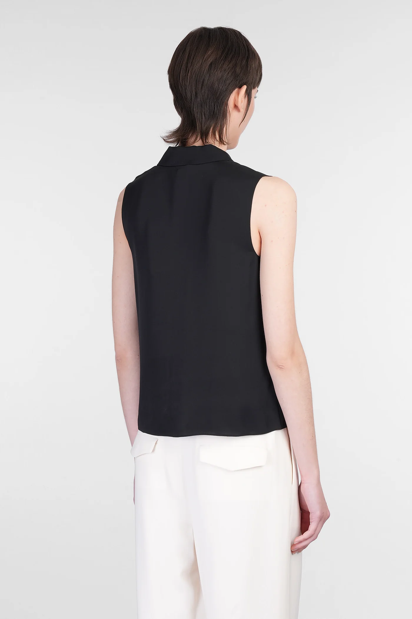 Shirt in black silk - Image 3