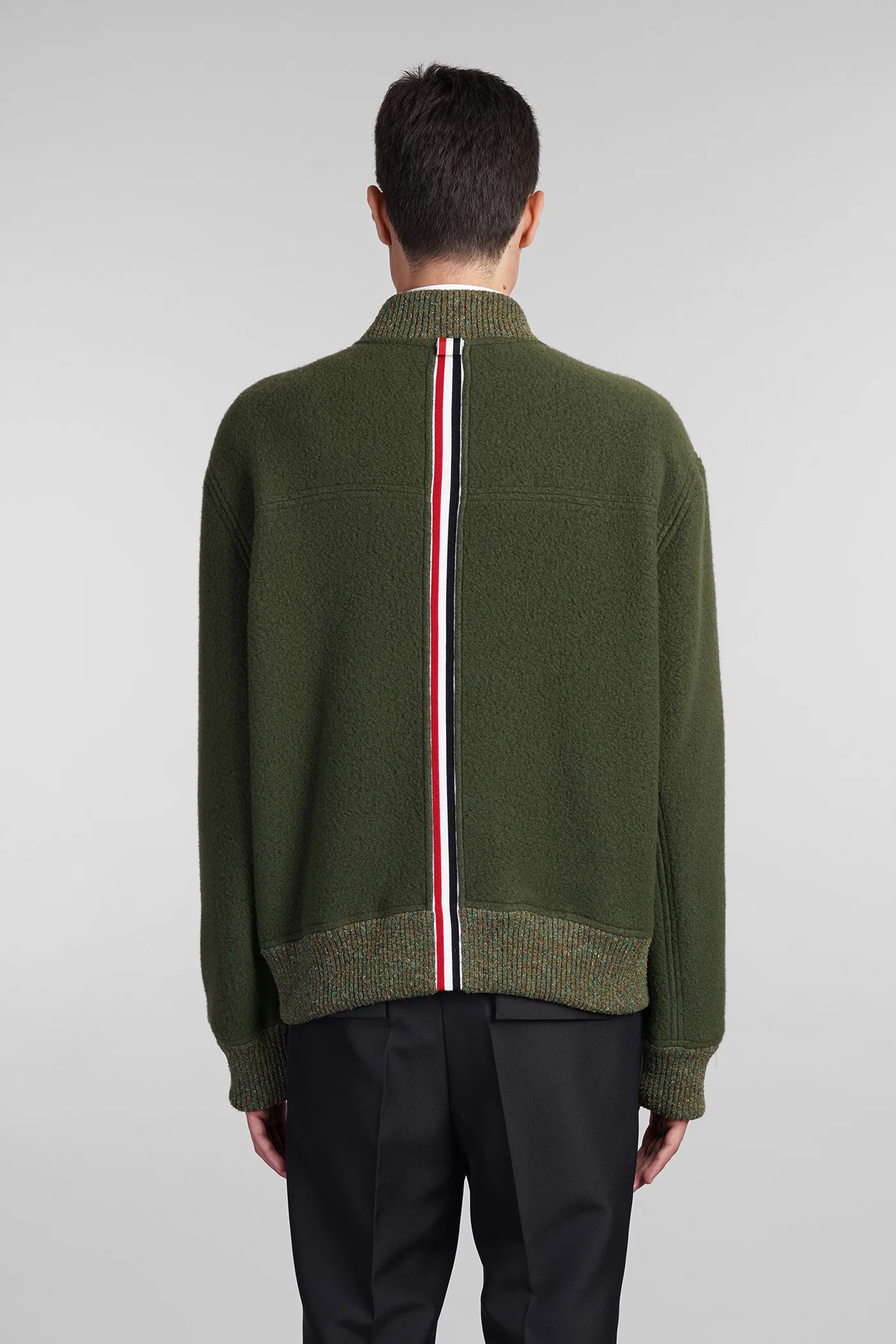 Bomber Jacket in green wool - Image 3