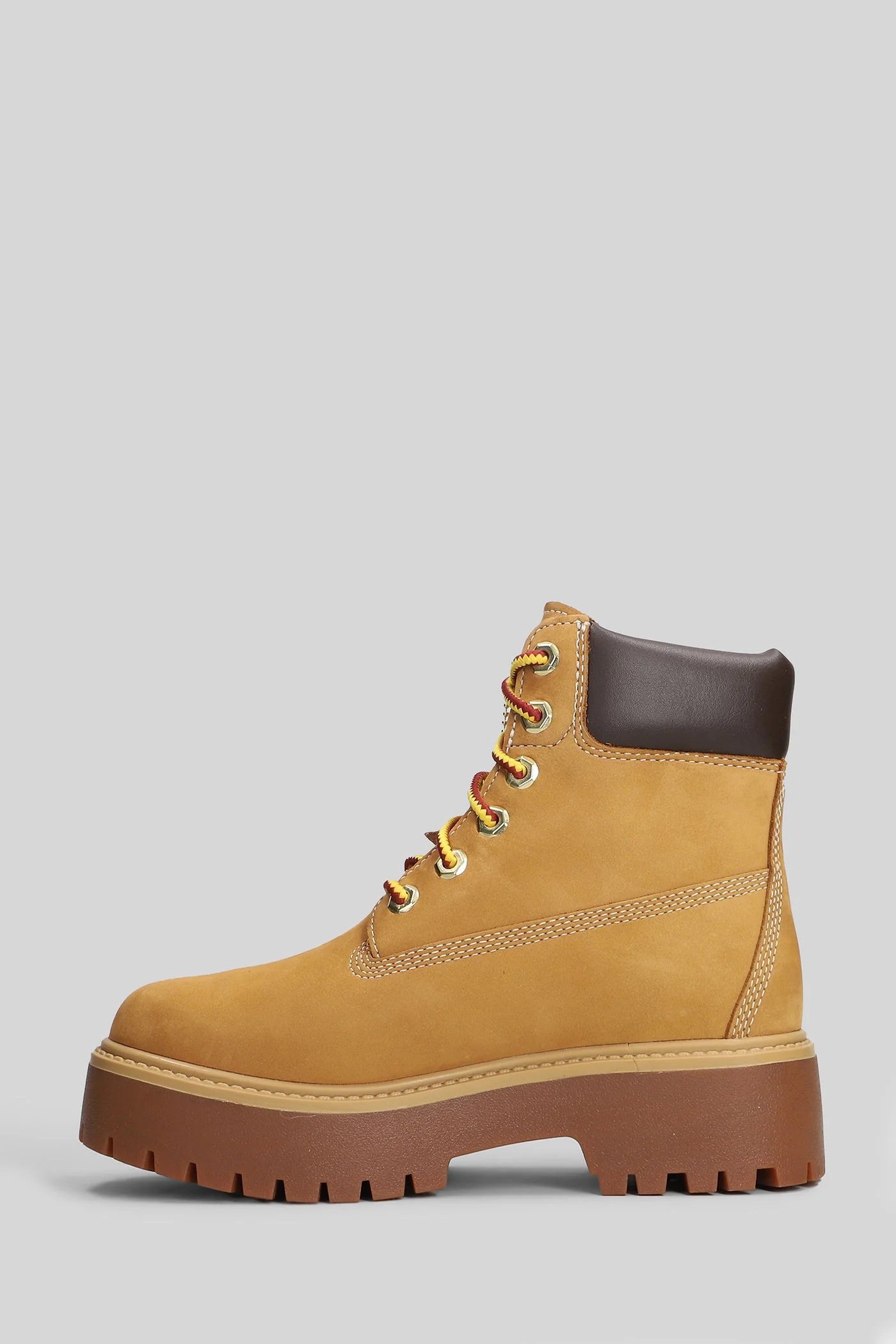 Stone Street In Lace Combat boots in beige nubuck - Image 3