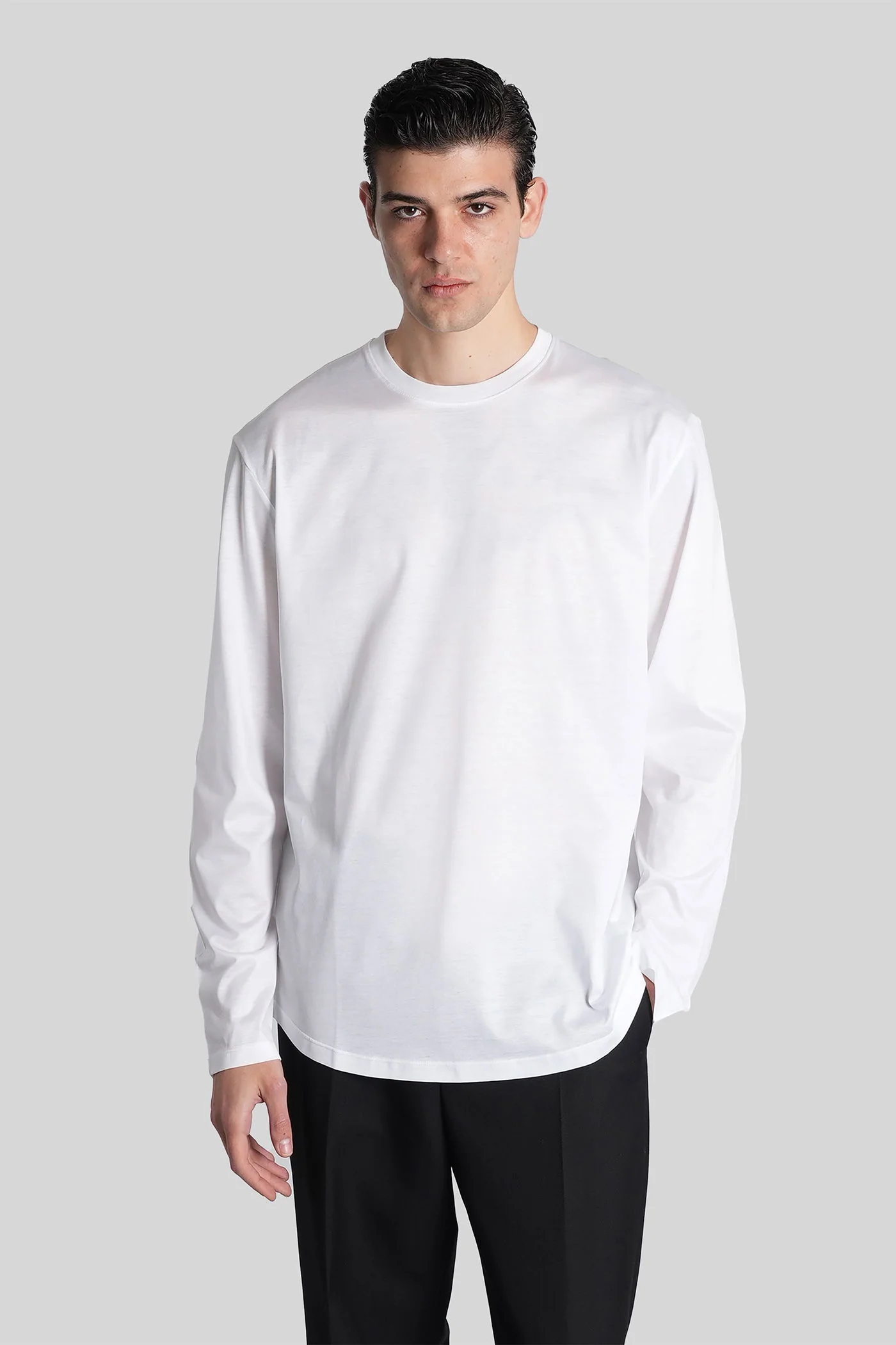 in white cotton