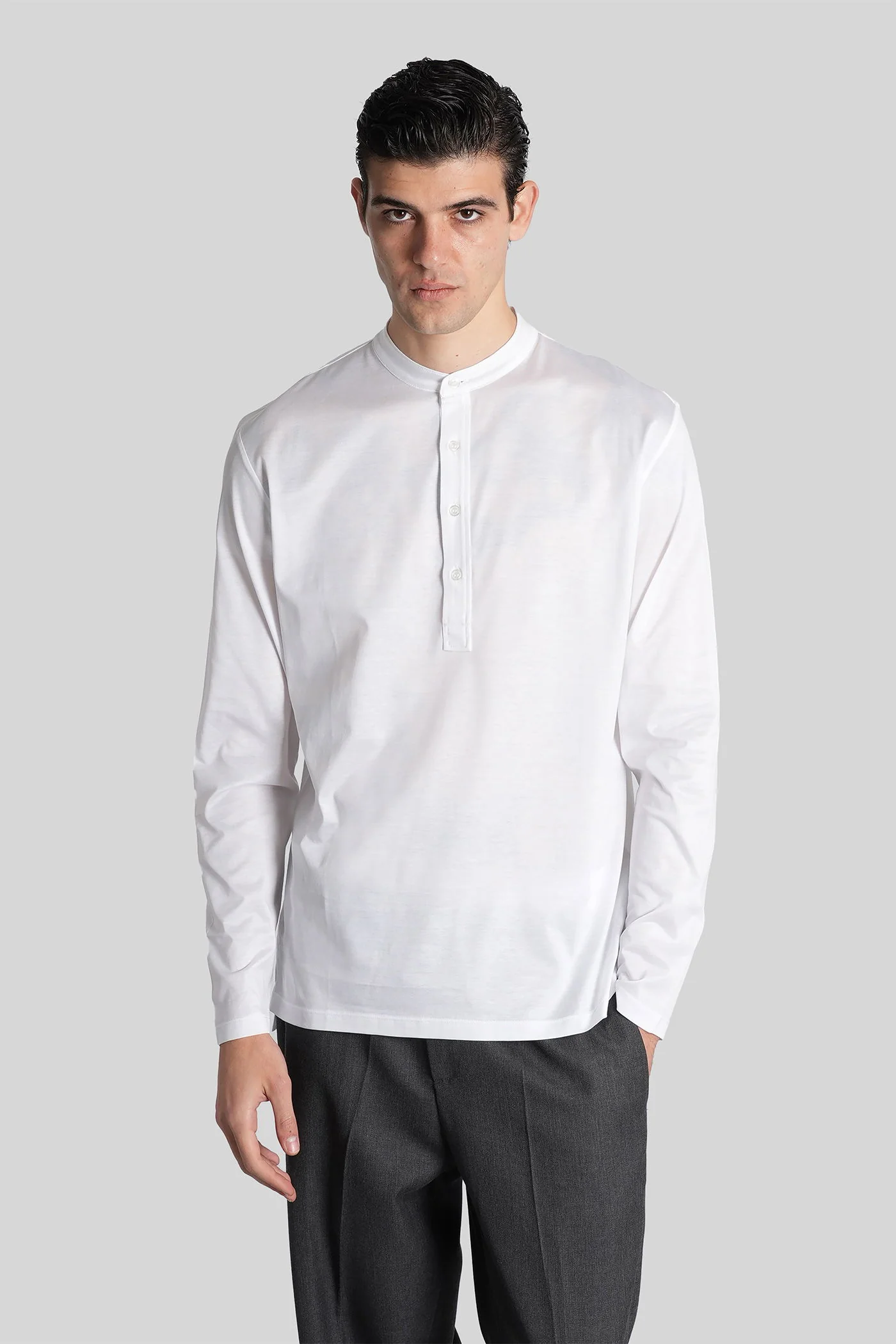 in white cotton