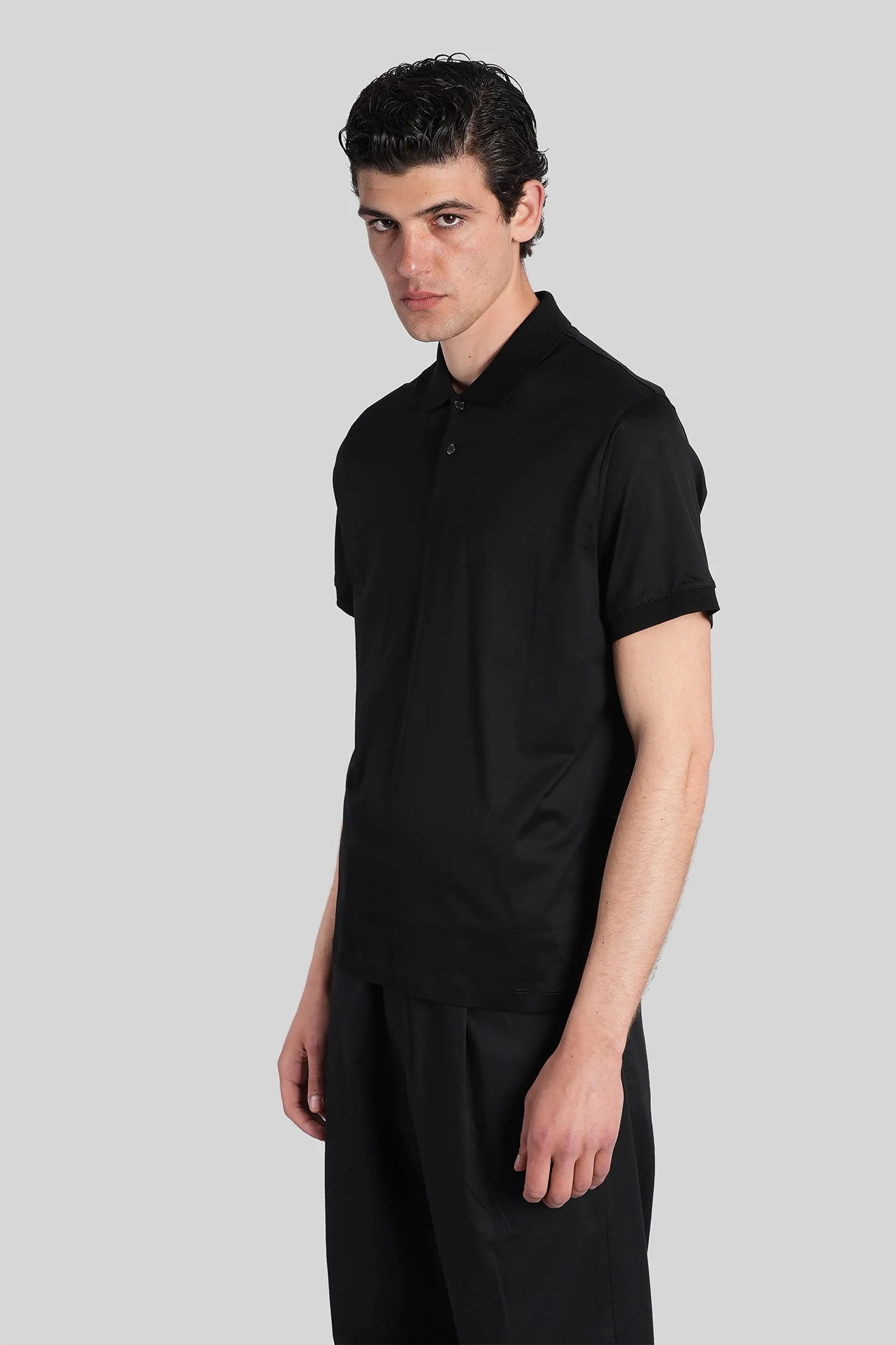 T-Shirt in black cotton - Image 4