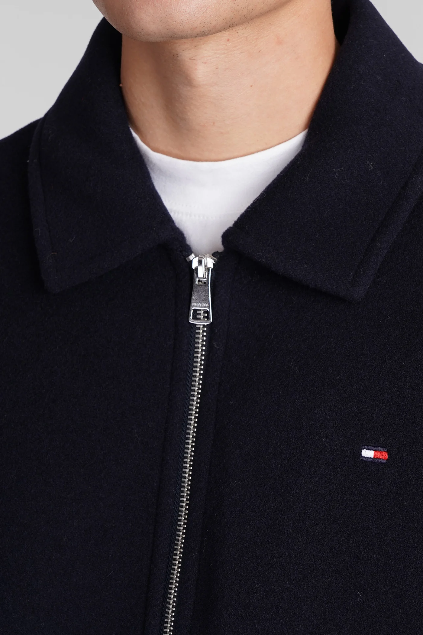 Casual jacket in blue wool - Image 5
