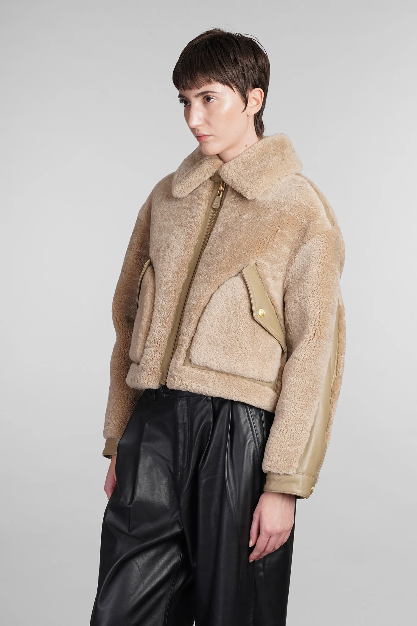 Fur & Shearling in beige leather - Image 4