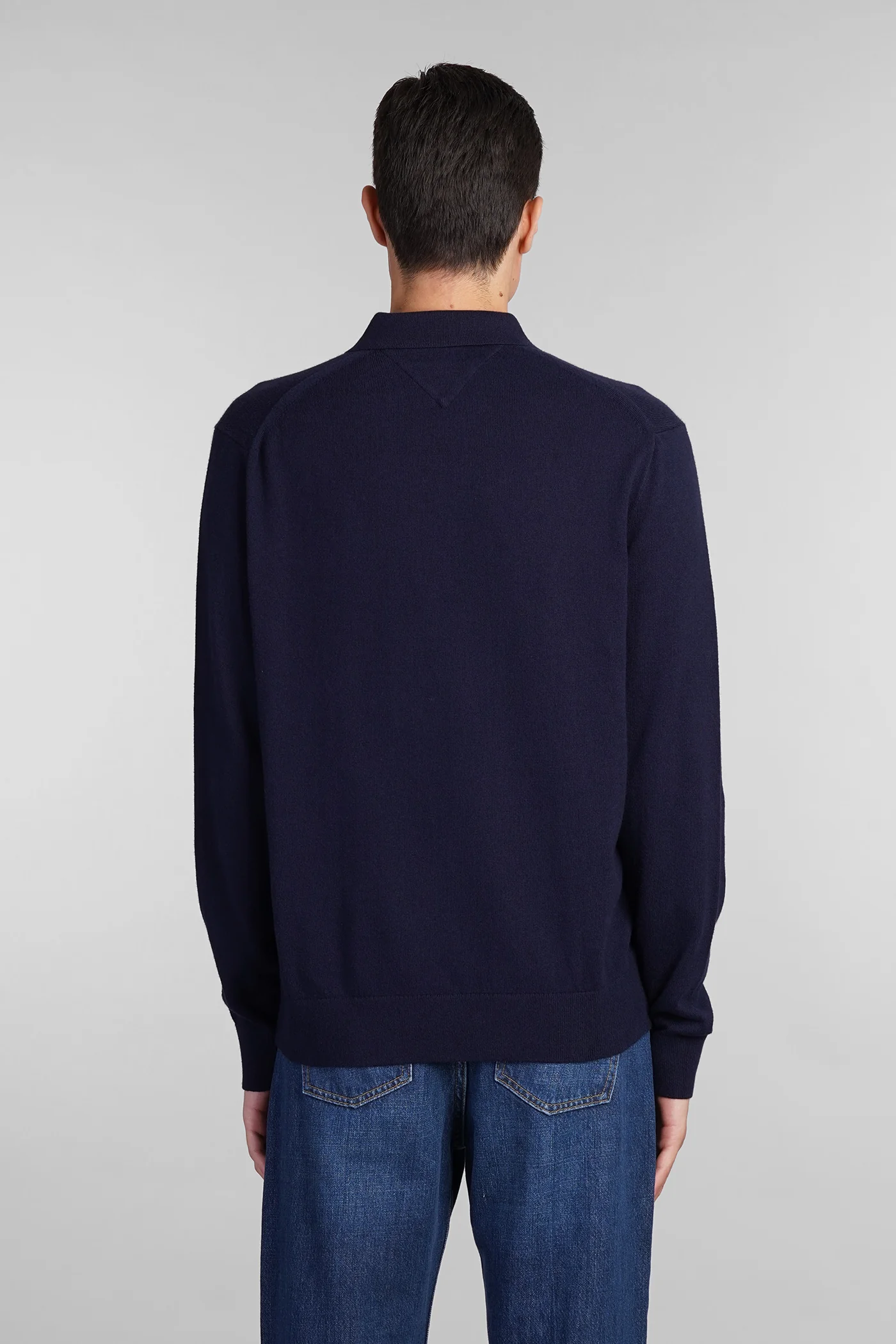 Polo in blue cashmere - Image 3