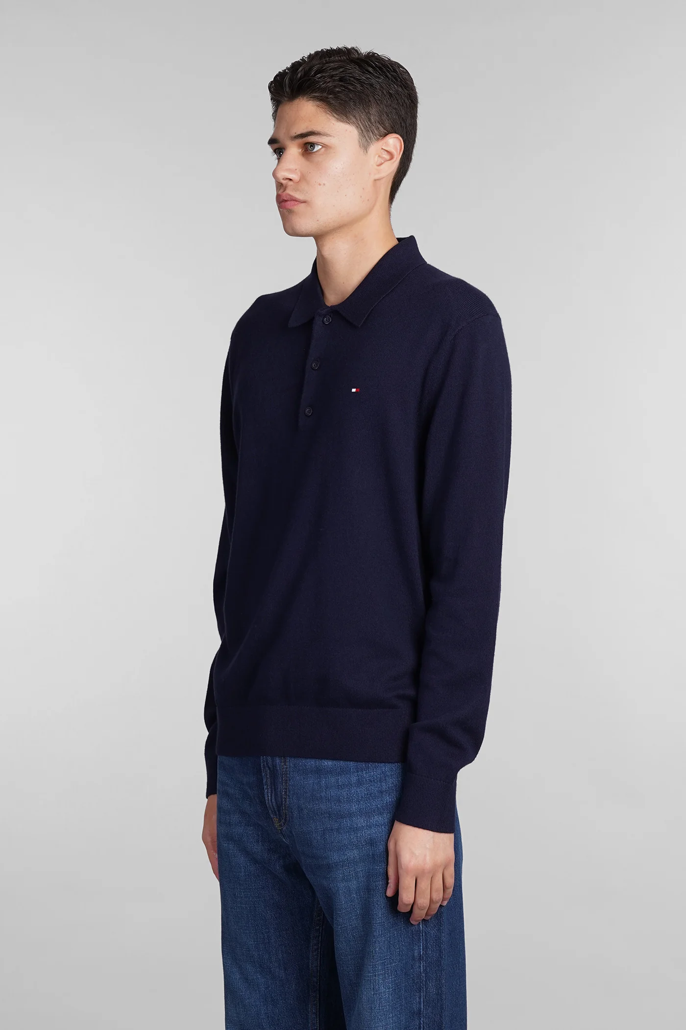 Polo in blue cashmere - Image 4