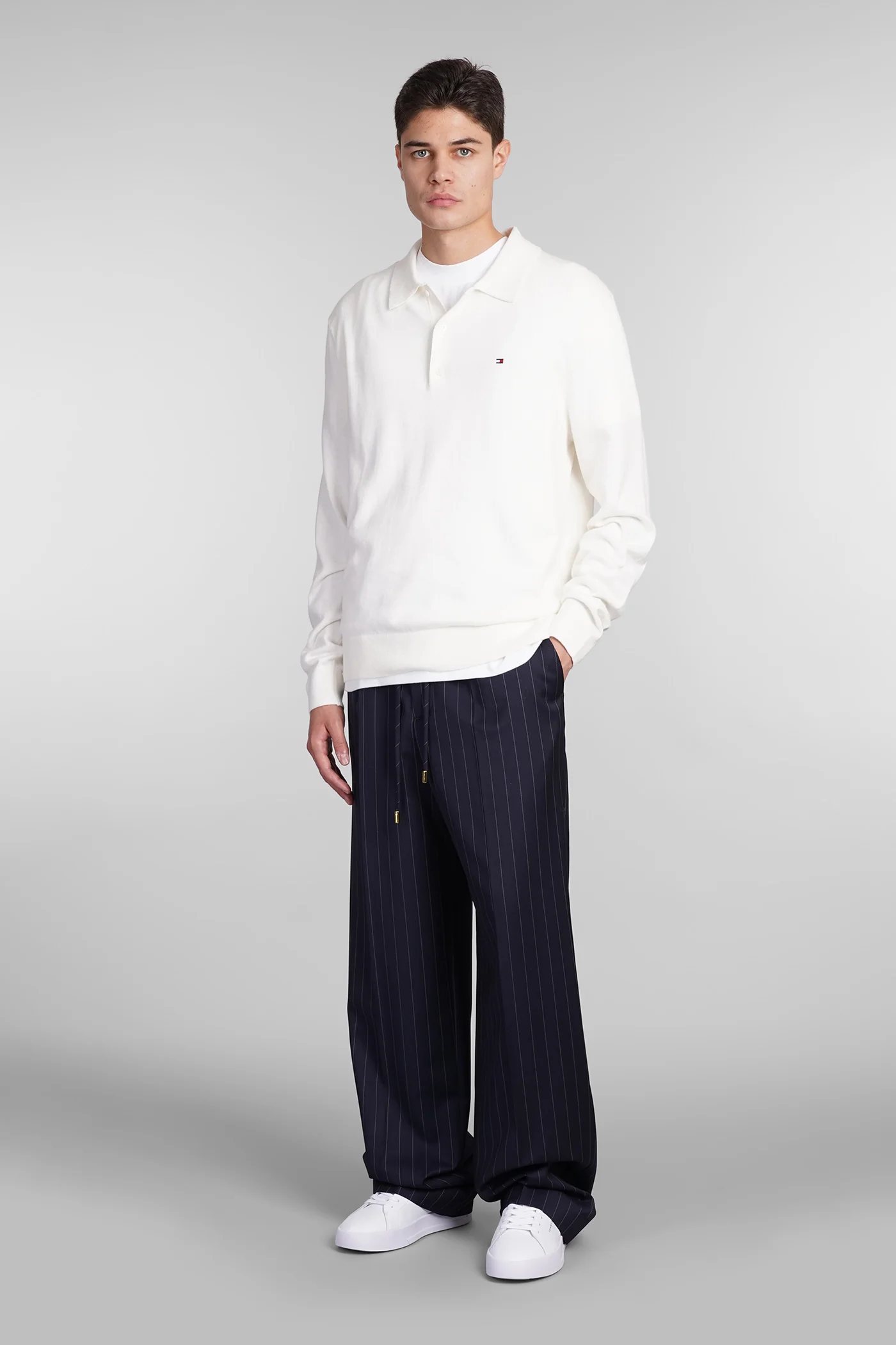 Polo in white cashmere - Image 2