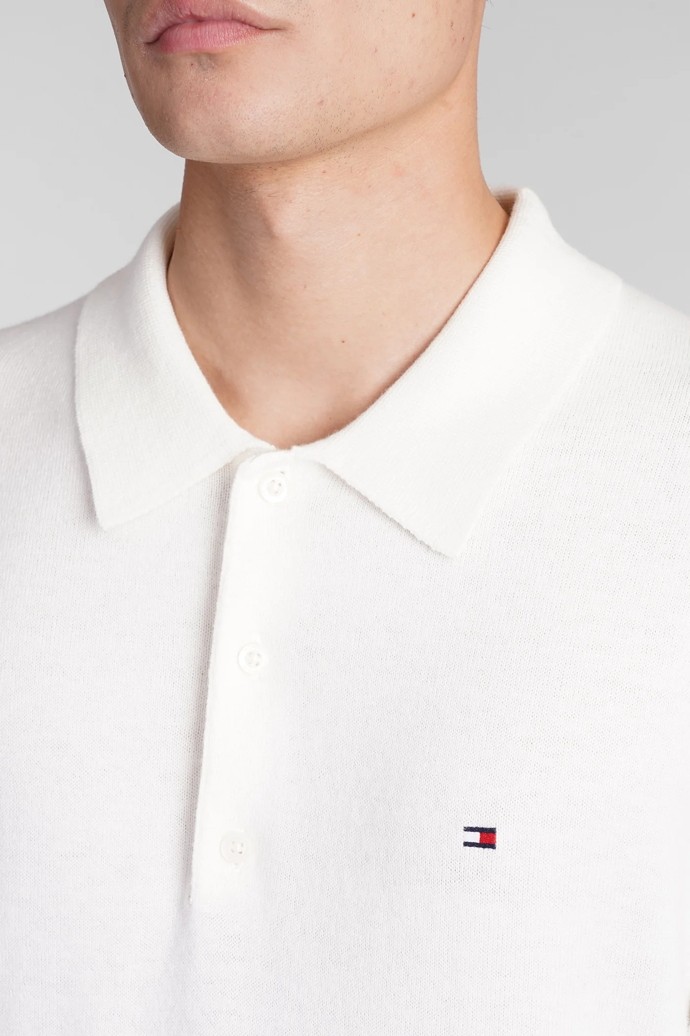 Polo in white cashmere - Image 5