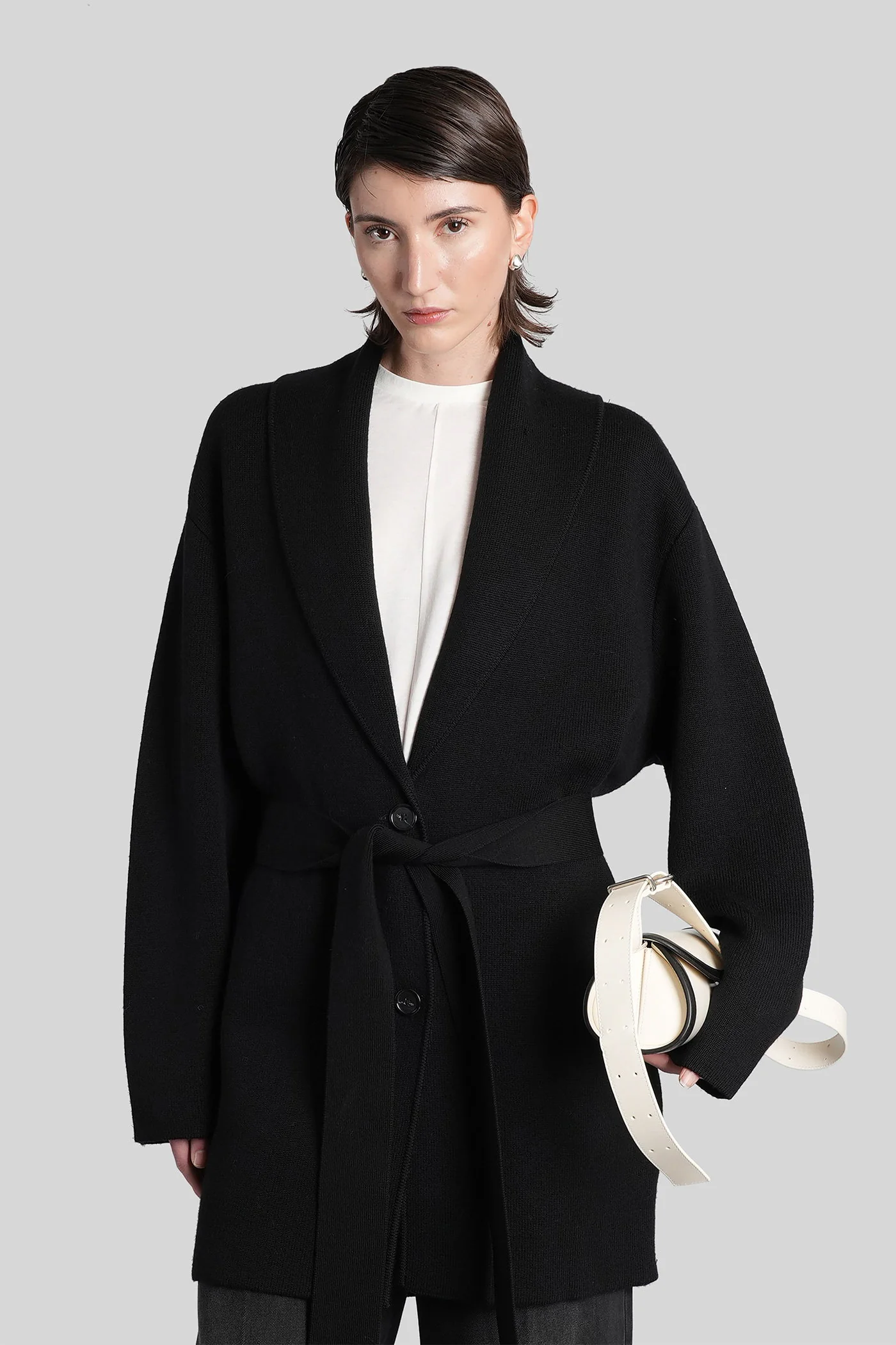 in black wool