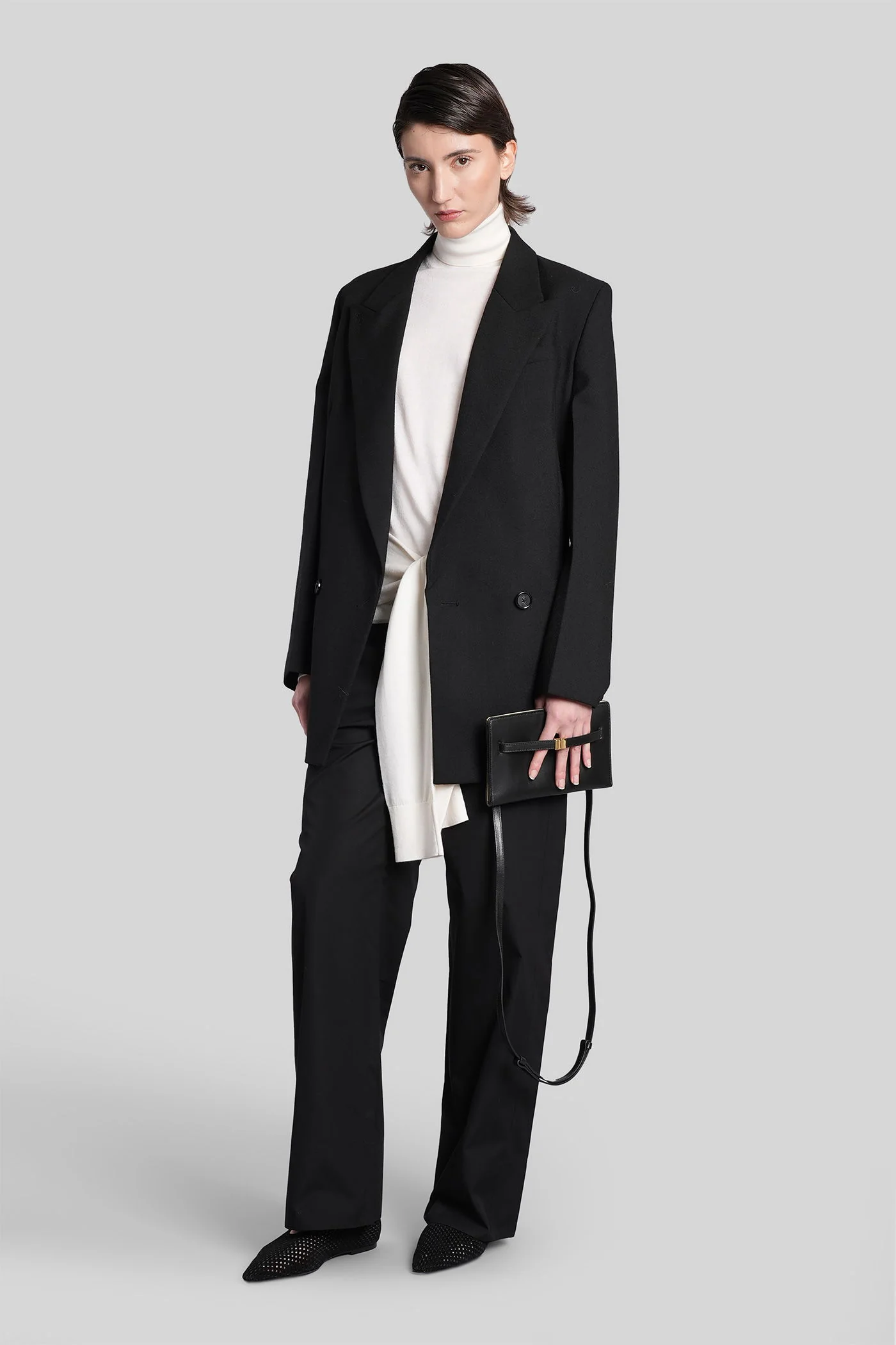 Pants in black cotton - Image 2