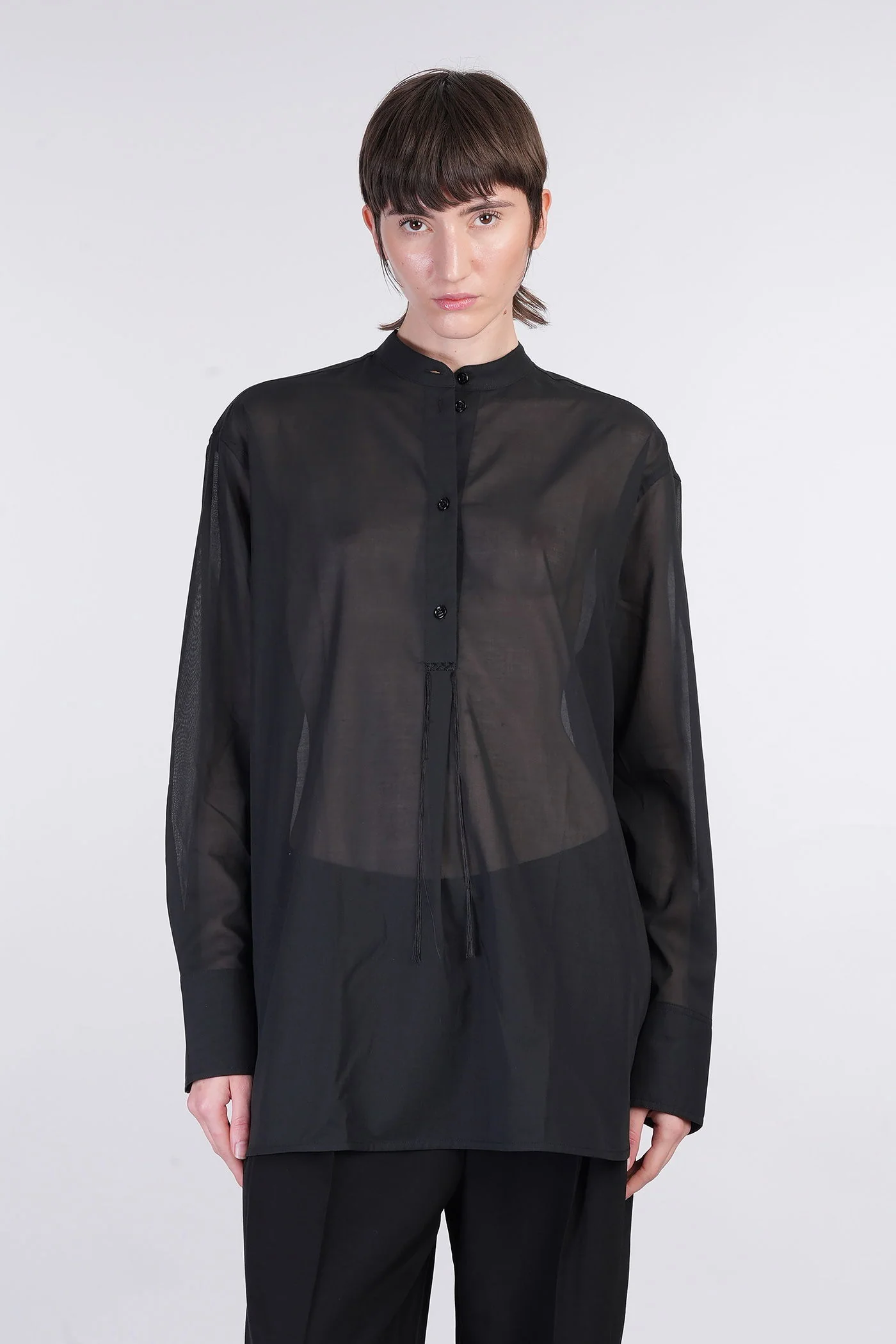 Shirt in black cotton
