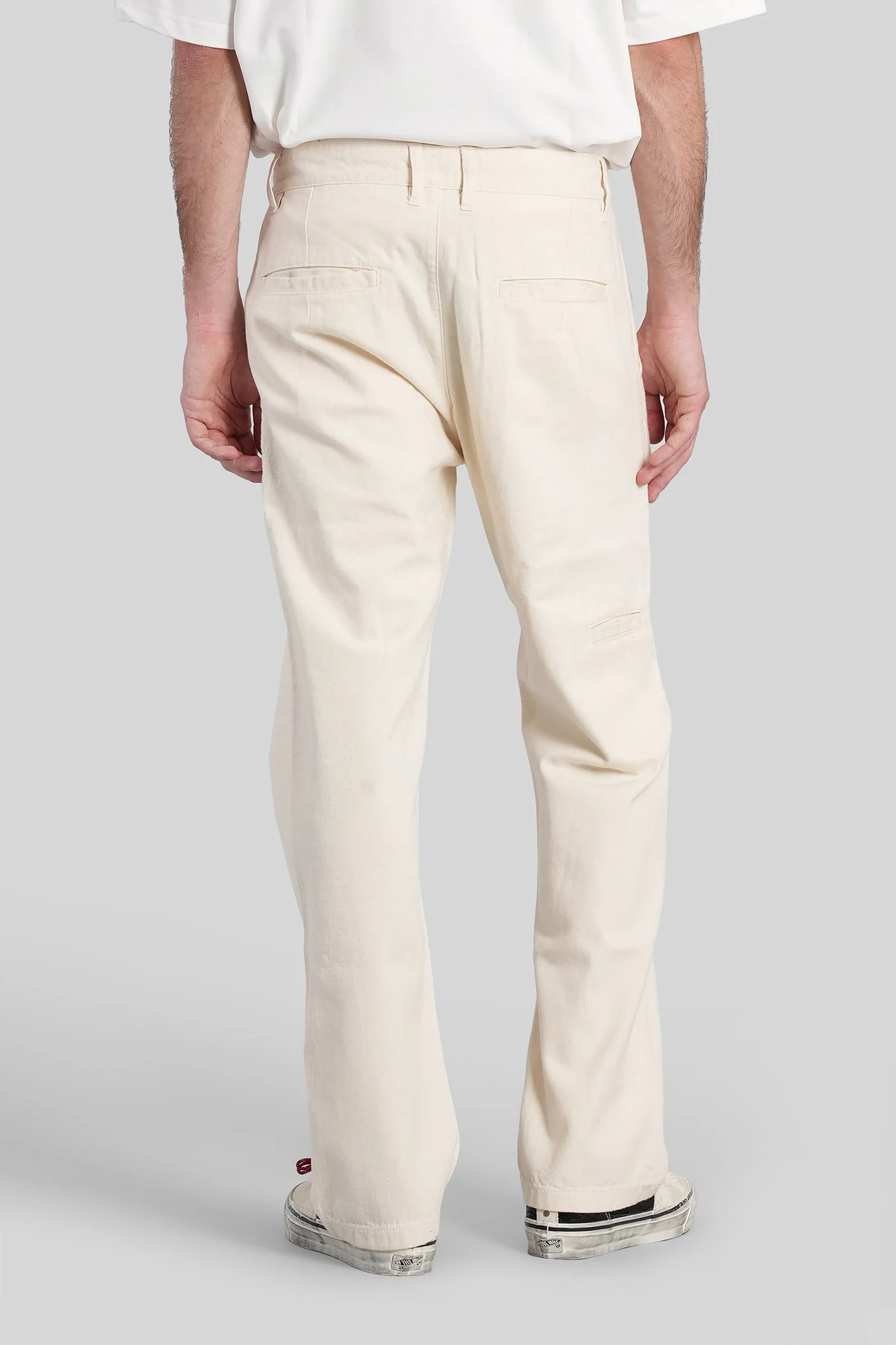 Pants in beige cotton - Image 3