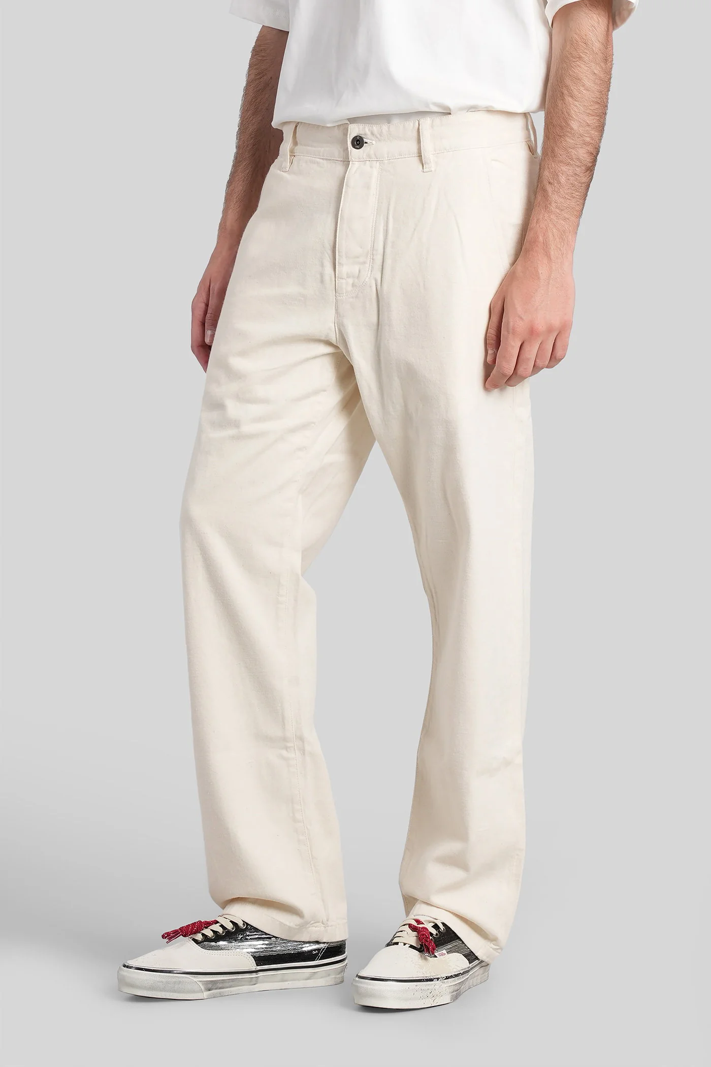 Pants in beige cotton - Image 4
