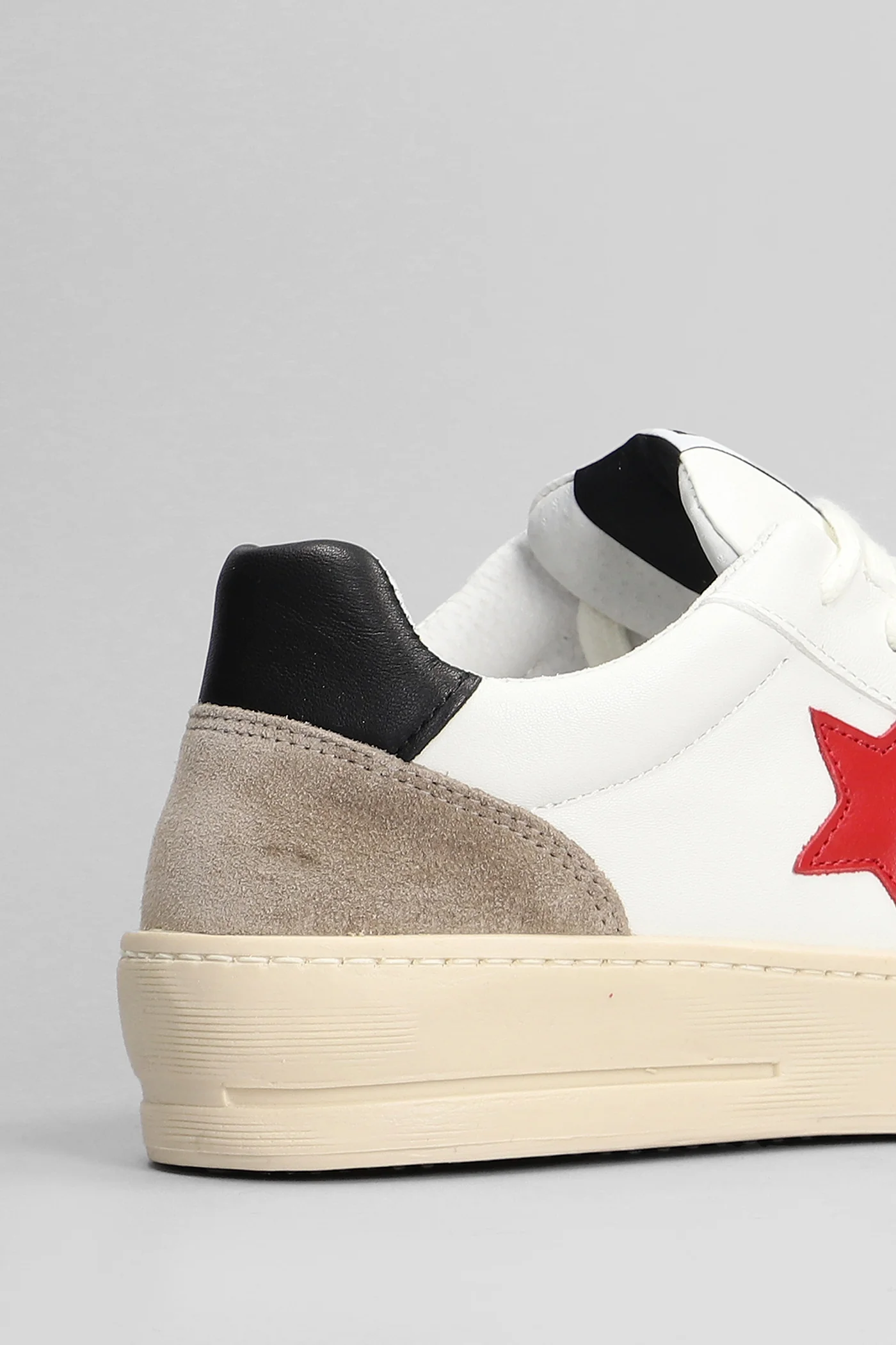 Sneakers in white suede and leather - Image 5