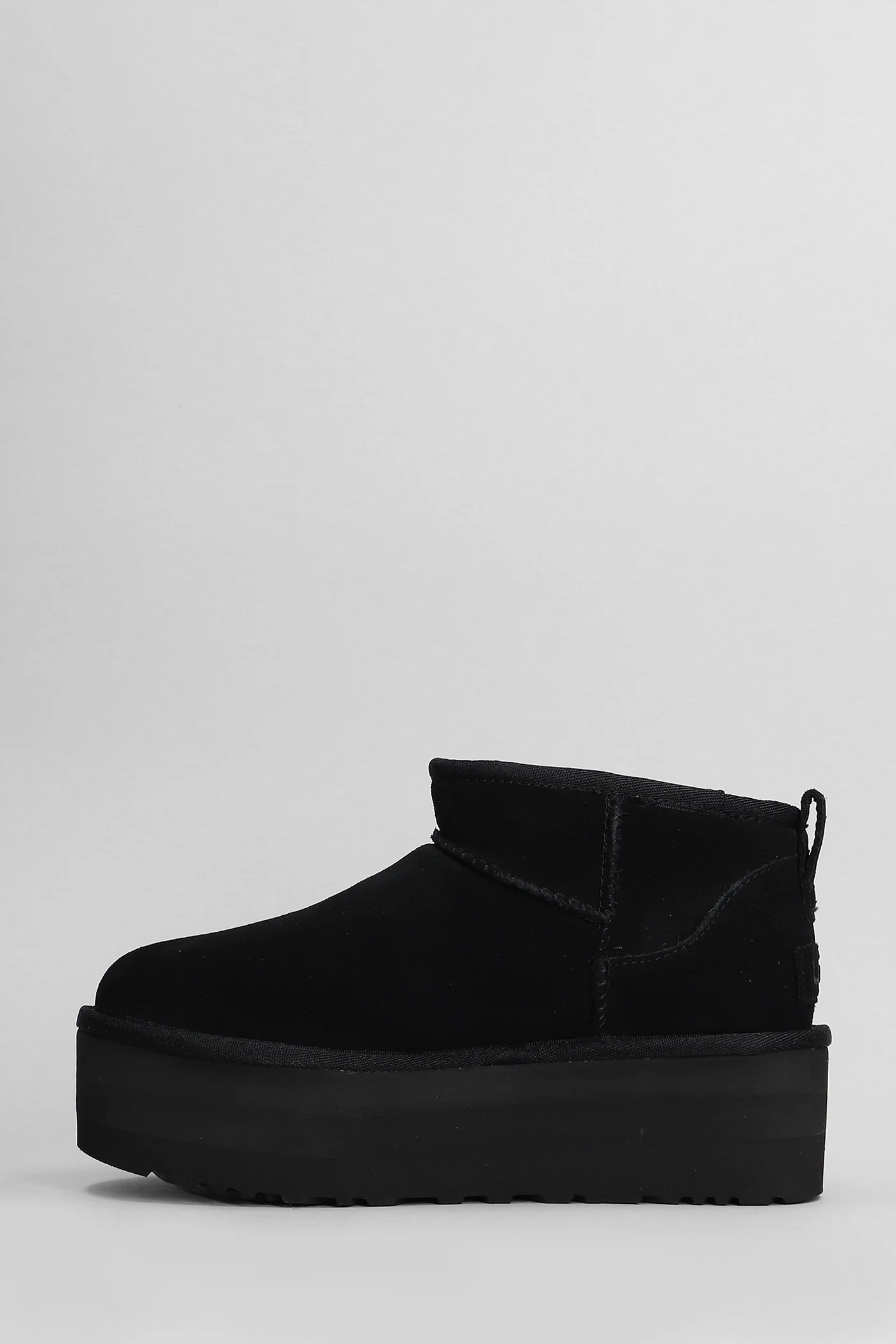 Classic Ultra Mini low heels Ankle boots in black suede - Image 3