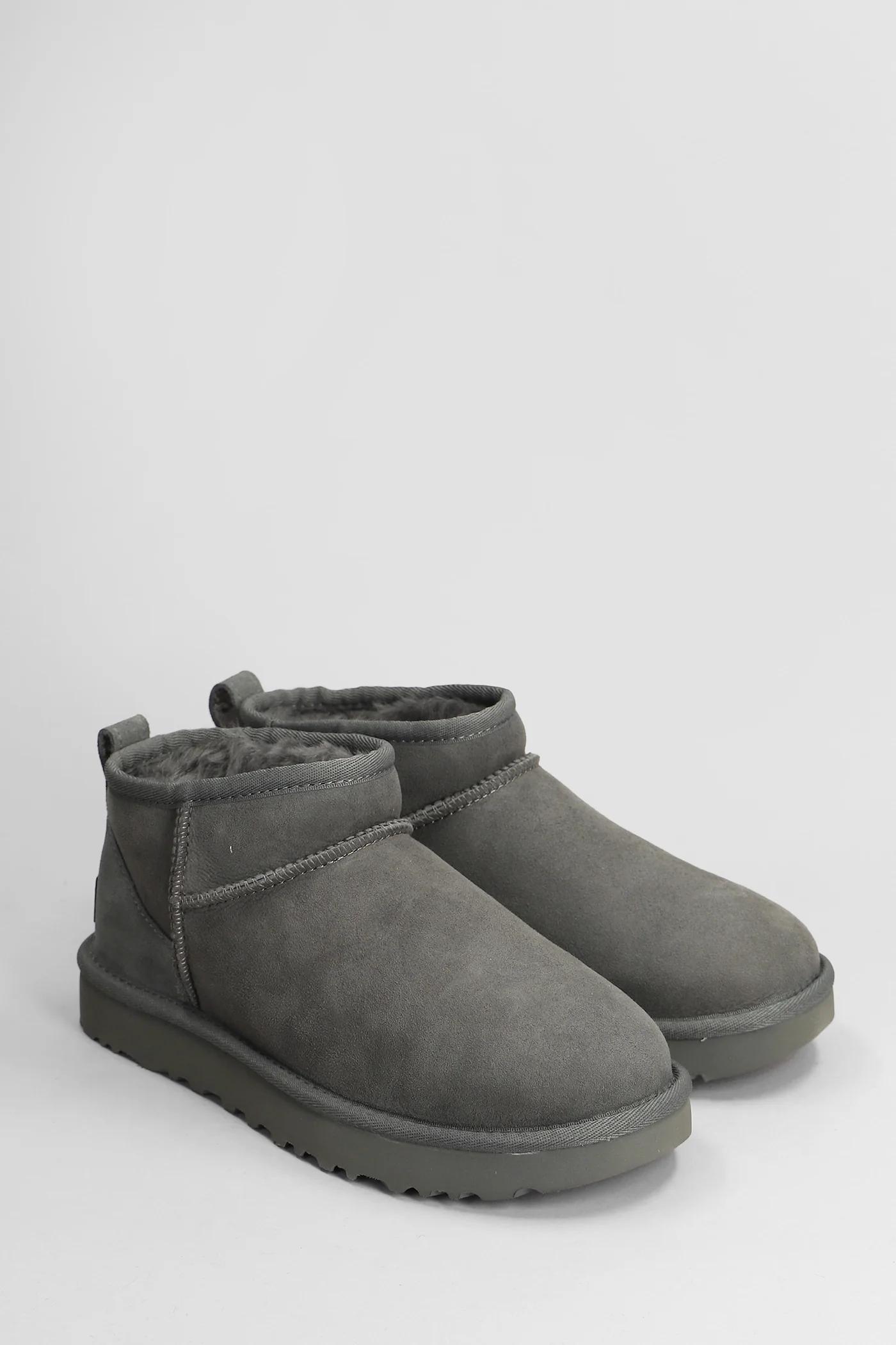 Classic Ultra Mini low heels Ankle boots in grey suede - Image 2