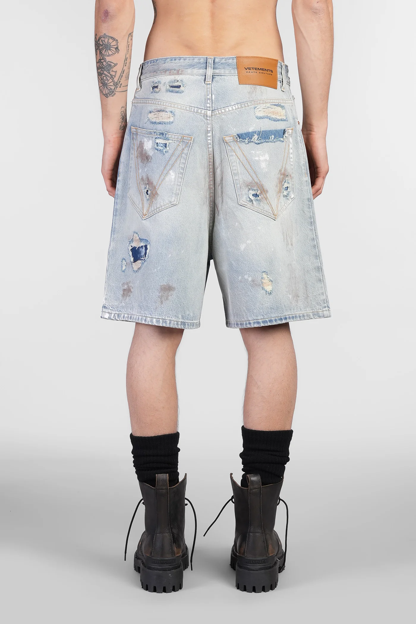 Shorts in blue denim - Image 3