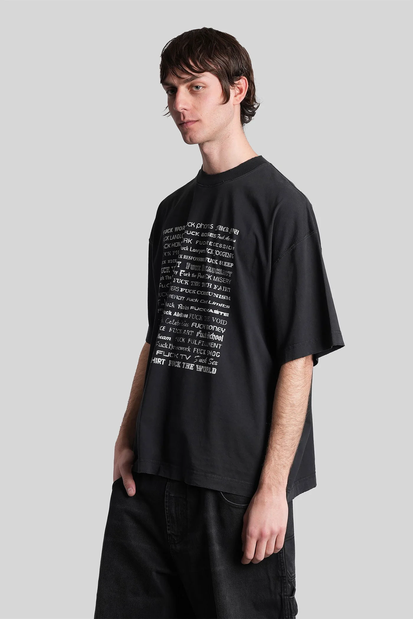 T-Shirt in black cotton - Image 3