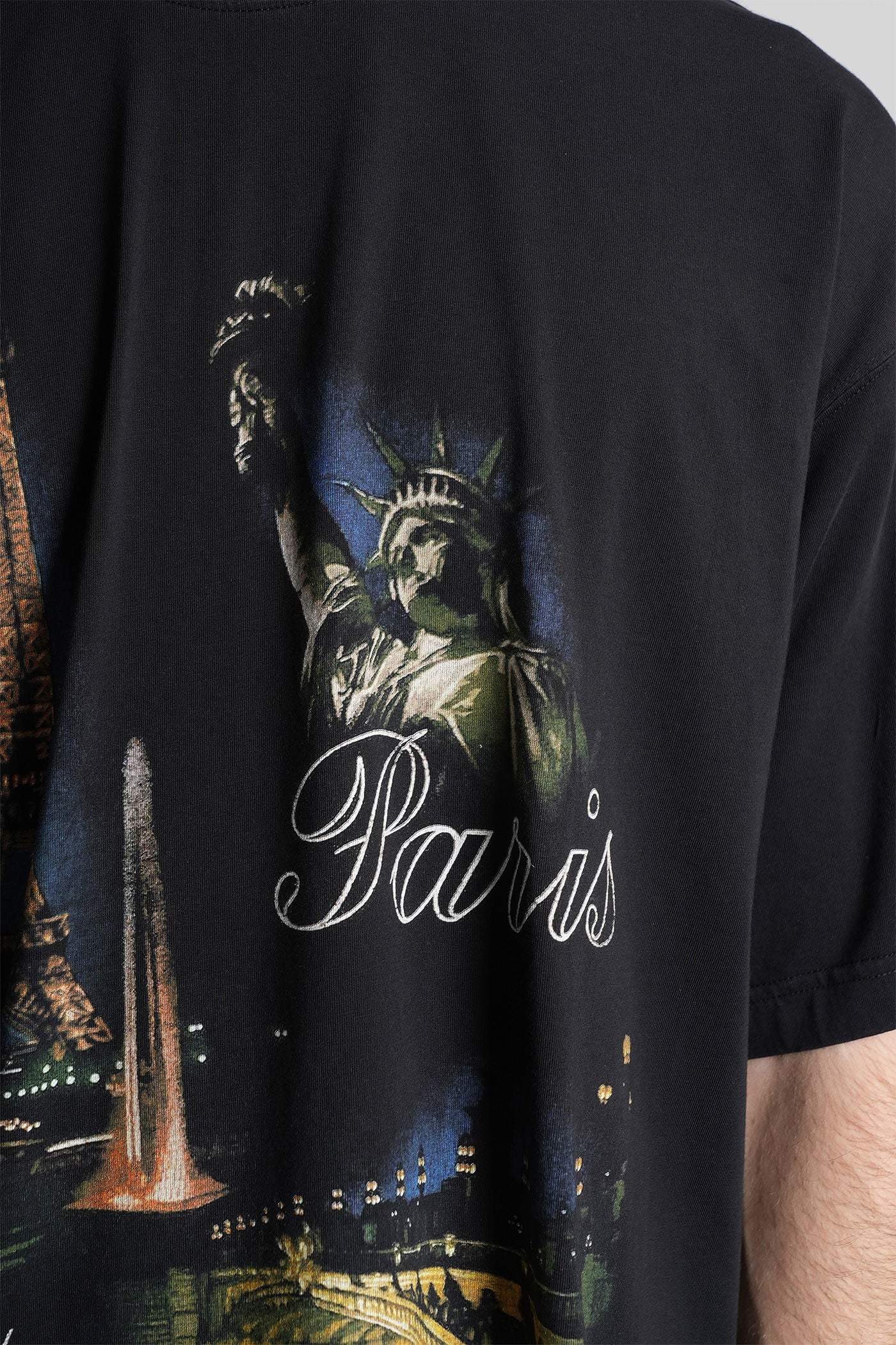 T-Shirt in black cotton - Image 5