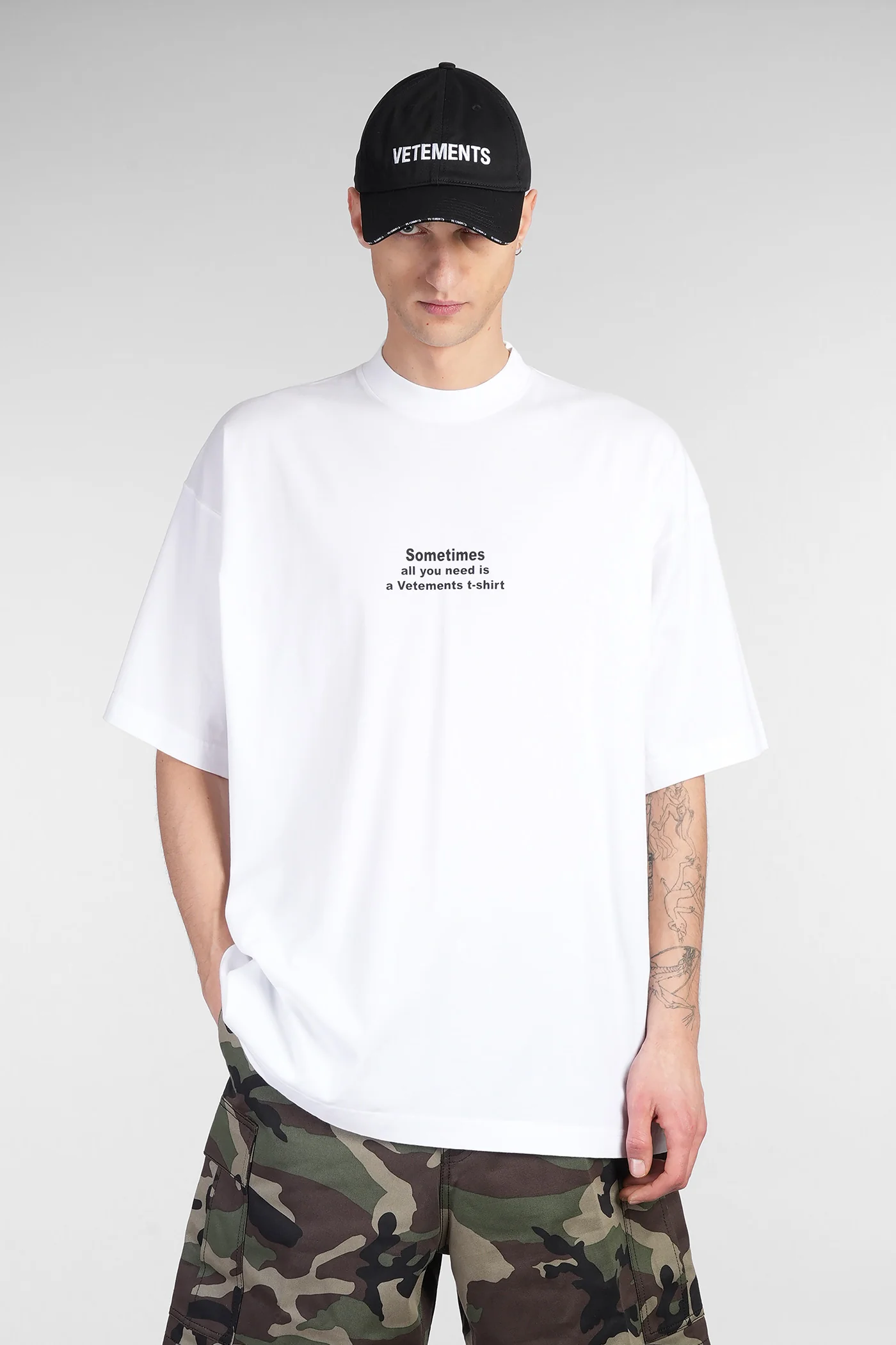 T-Shirt in white cotton
