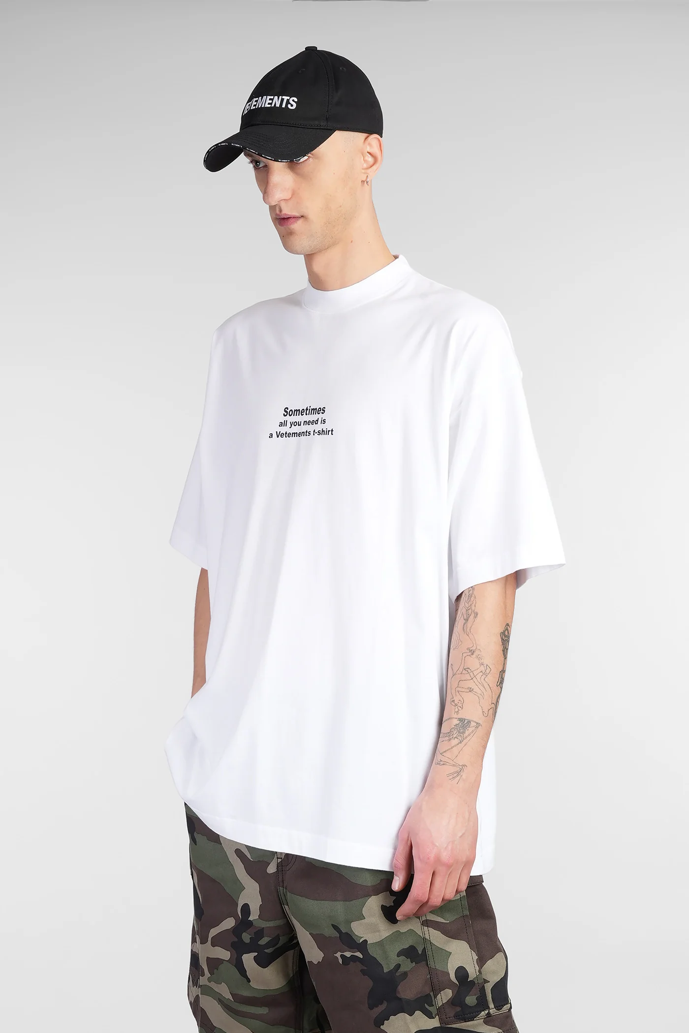T-Shirt in white cotton - Image 4