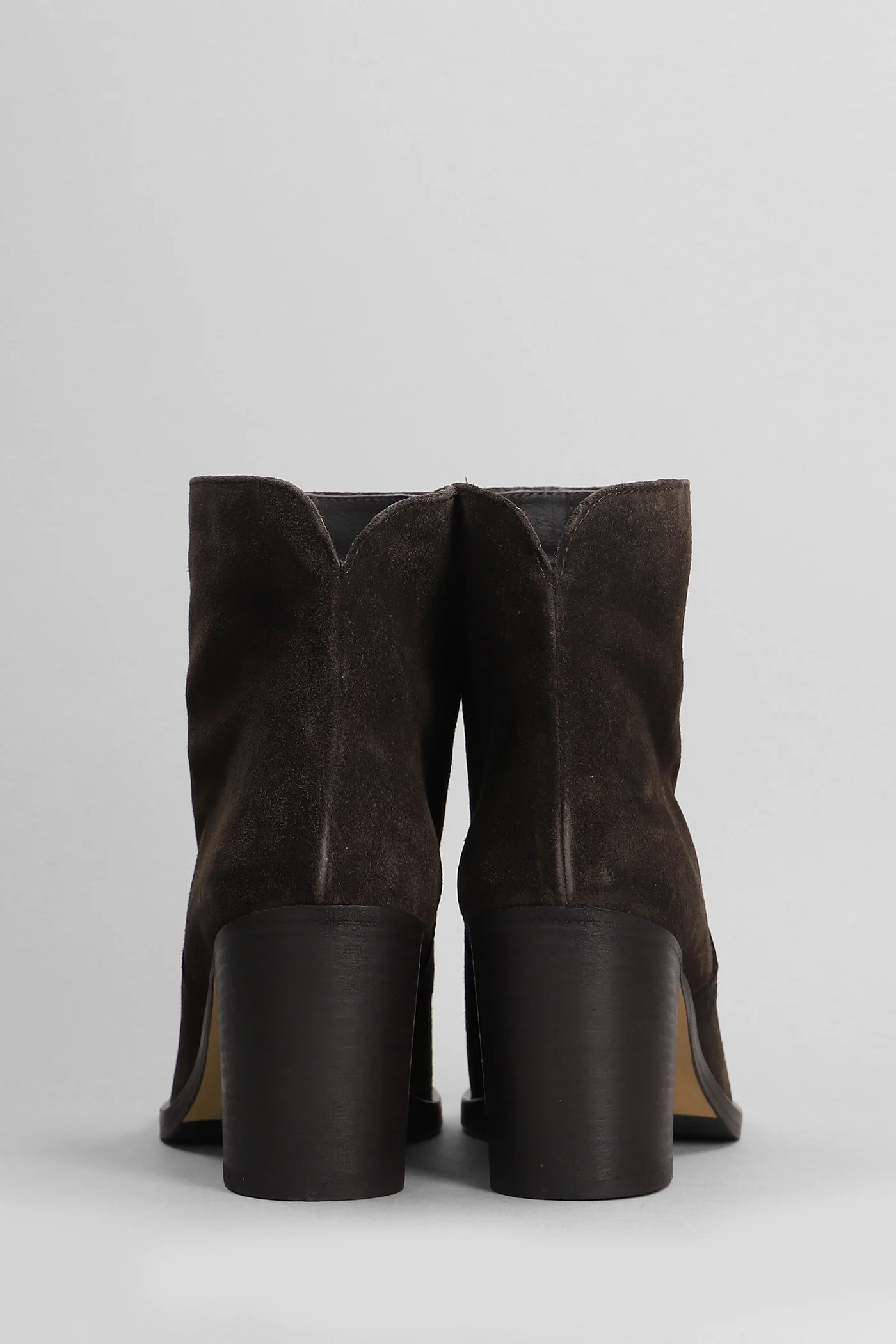 High heels Ankle boots in dark brown suede - Image 4