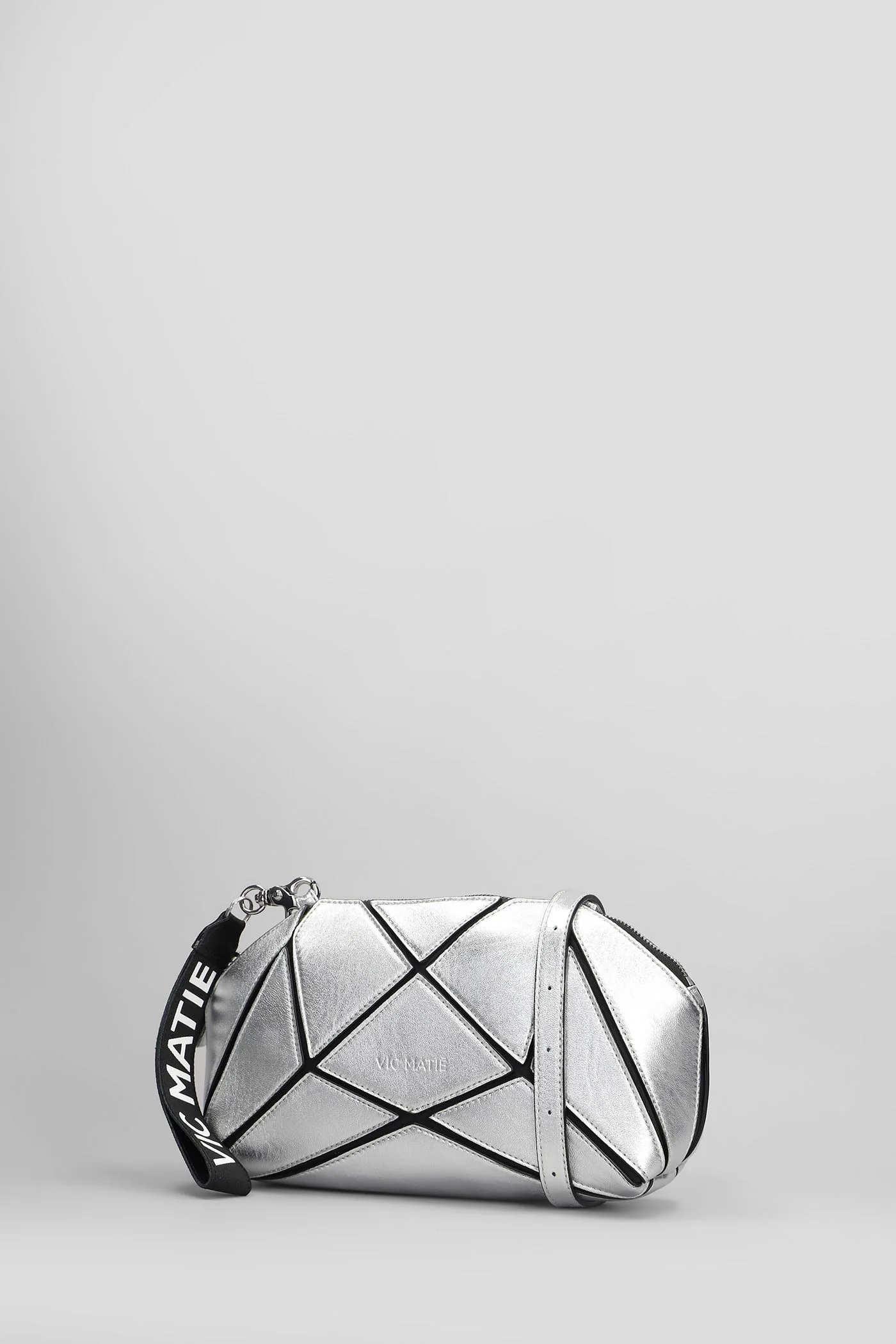 Show 109 Shoulder bag in silver leather - Image 2