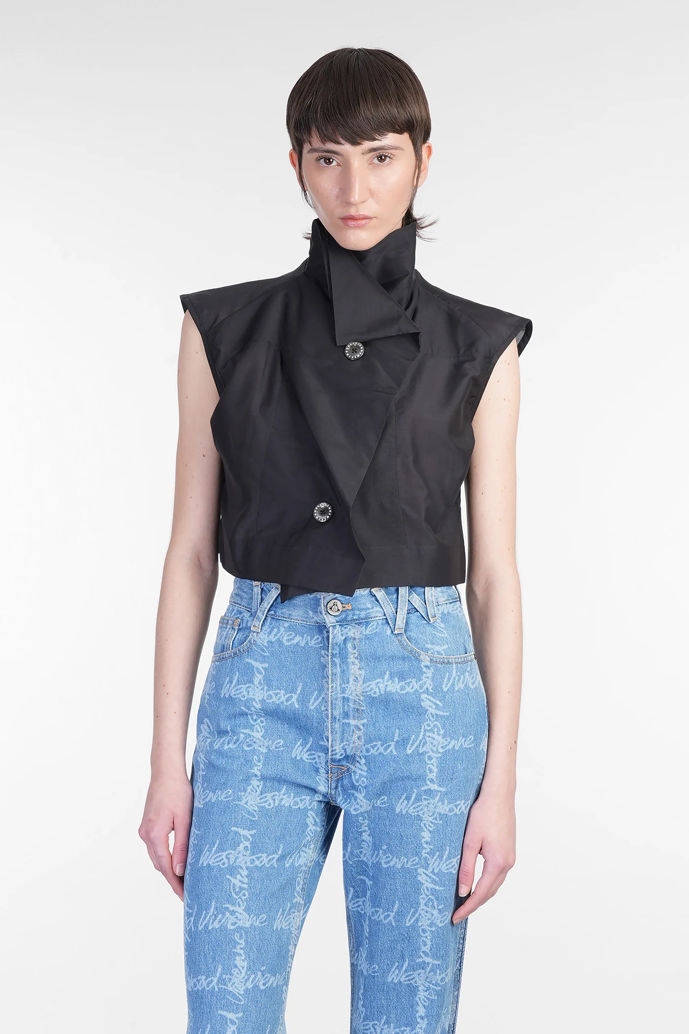 Shirt in black cotton